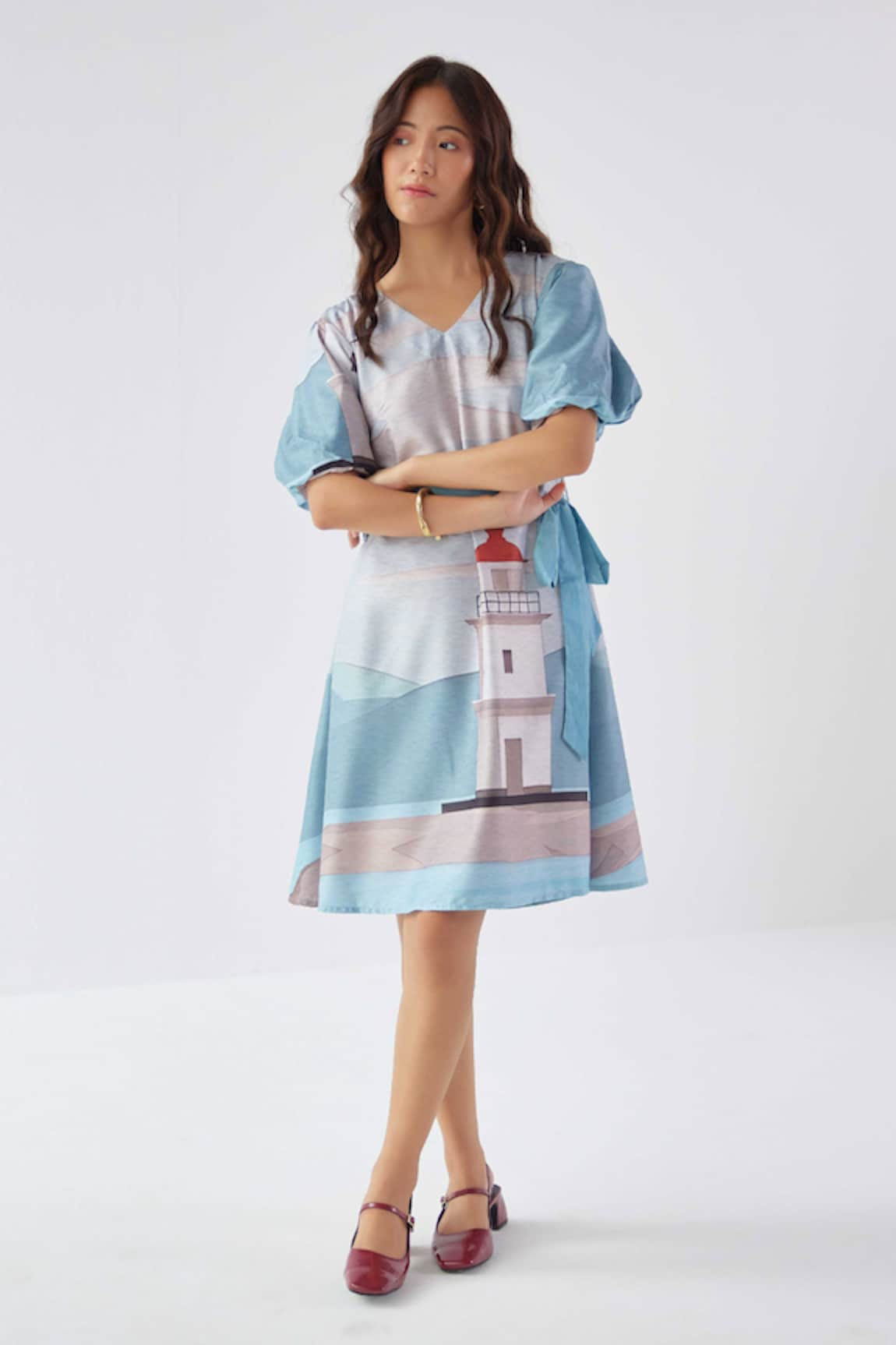 Label Kheerganga Lighthouse Print A-Line Dress