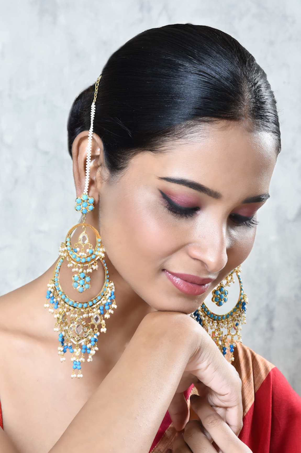 Kiara Kundan Studded Chandbalis