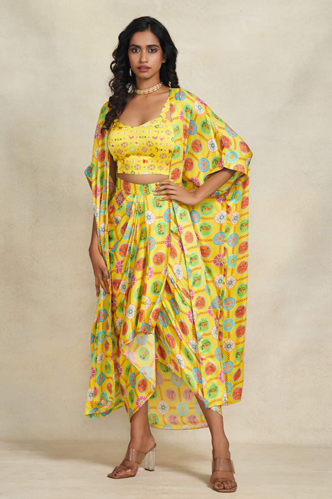 Gulabo By Abu Sandeep Geometric Print Overlay 