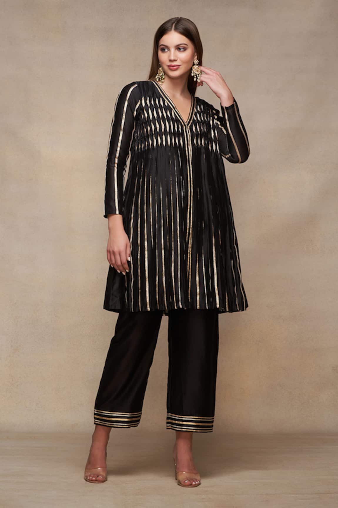 Gulabo By Abu Sandeep Gota Embroidered A-Line Tunic