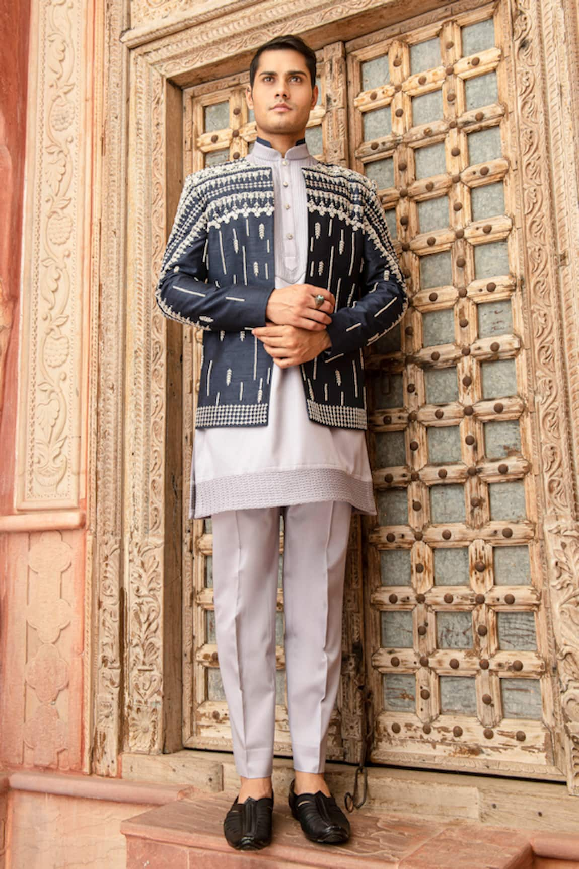 Abkasa Morgan Embroidered Bandhgala Set