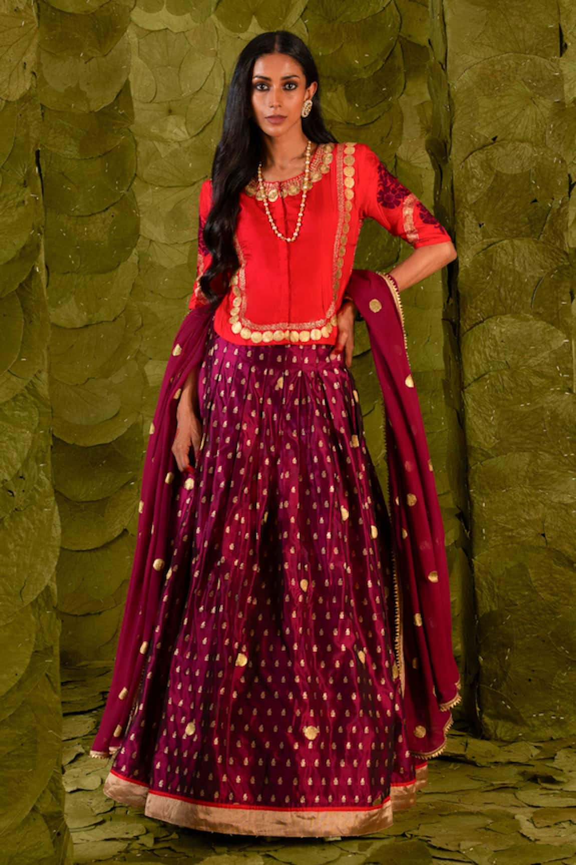 Latha Puttanna Tangi Embroidered Lehenga Set