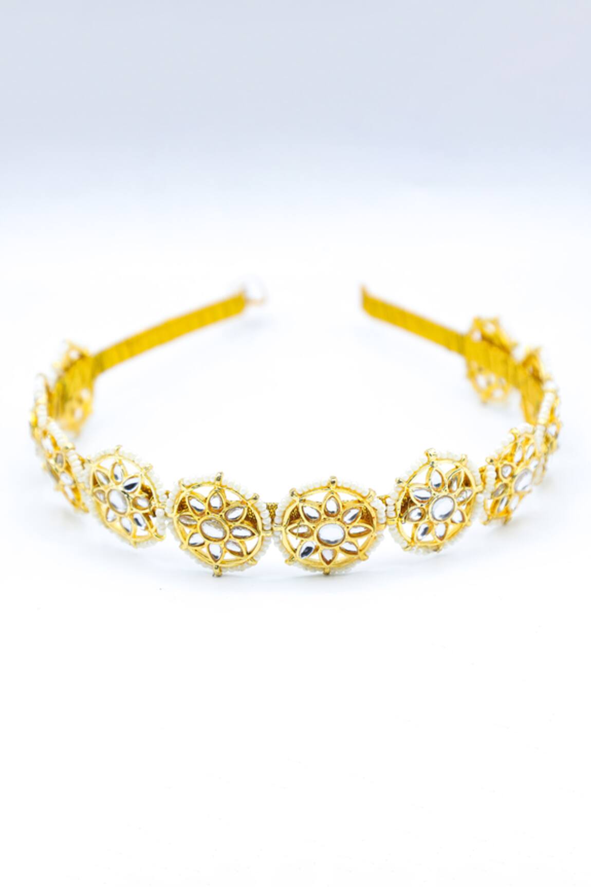 Foot Fuel Tulip Ferna Crystal & Bead Studded Hair Band 