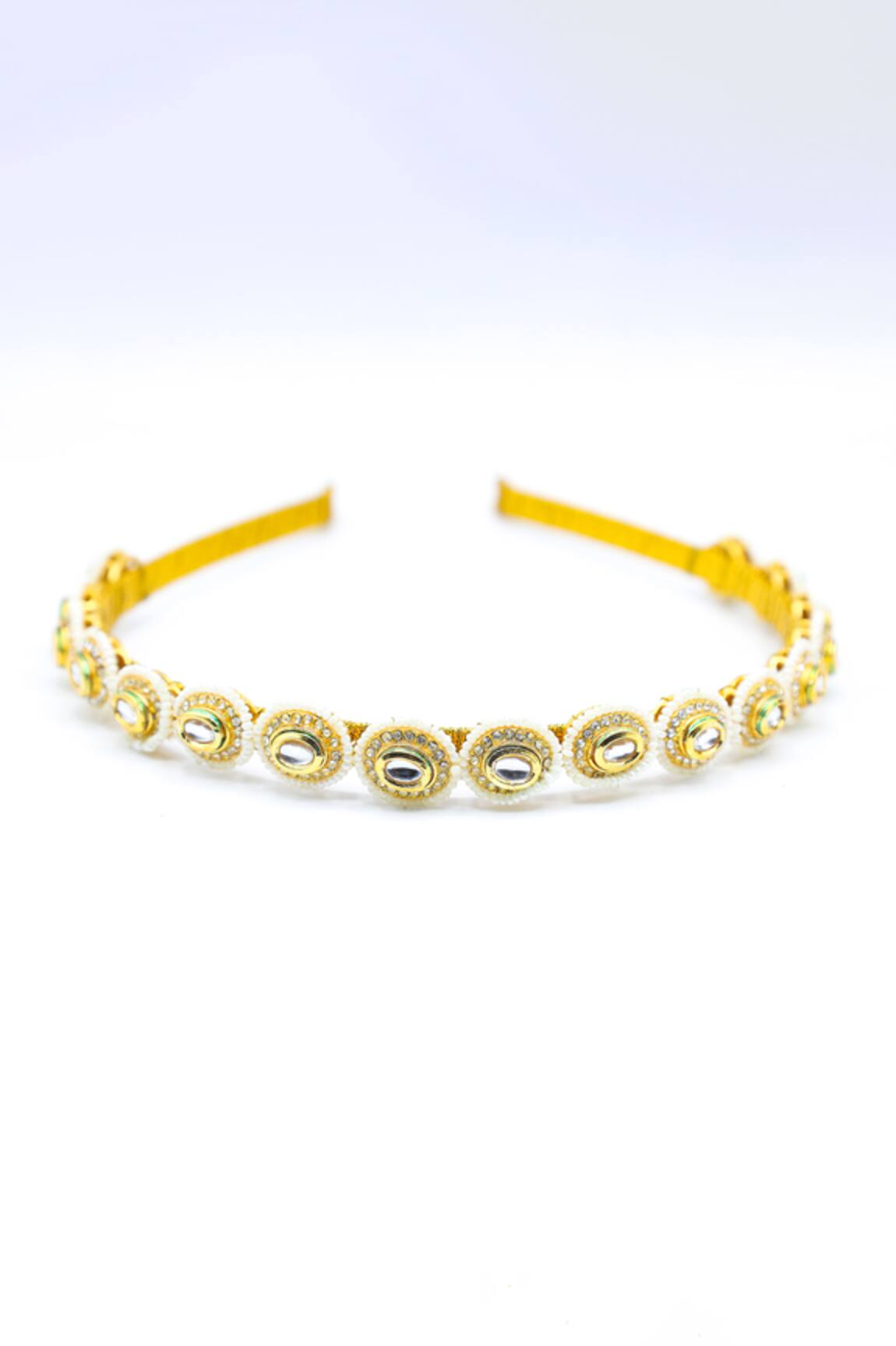 Foot Fuel Graceful Halo Crystal & Bead Studded Hair Band 