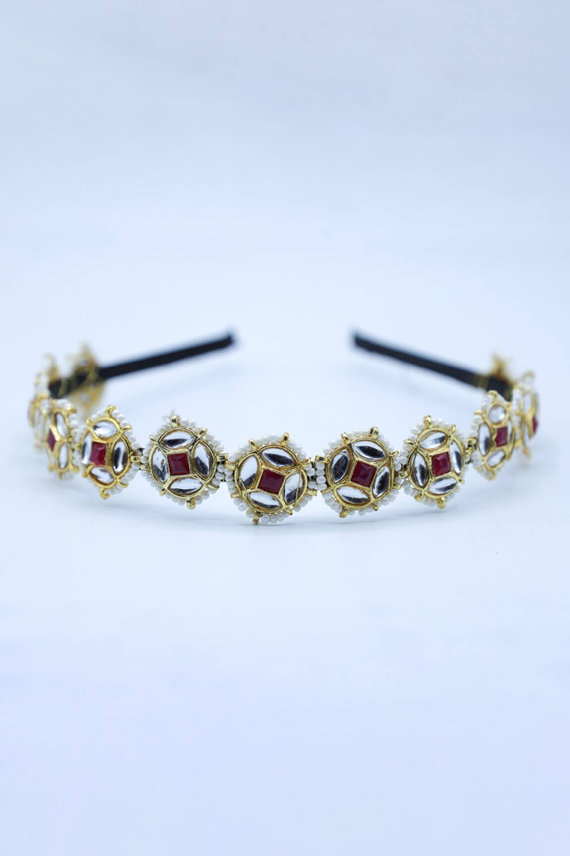Foot Fuel Pansy Bloom Crystal & Bead Studded Hair Band 
