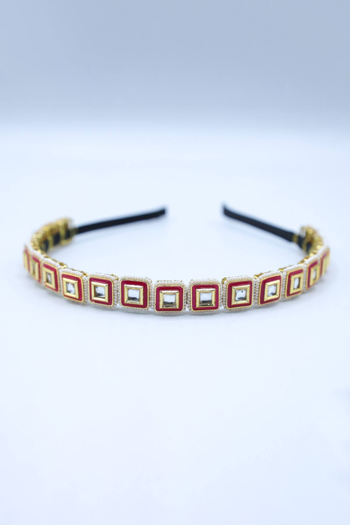 Foot Fuel Quad Twine Crystal & Bead Studded Hair Band