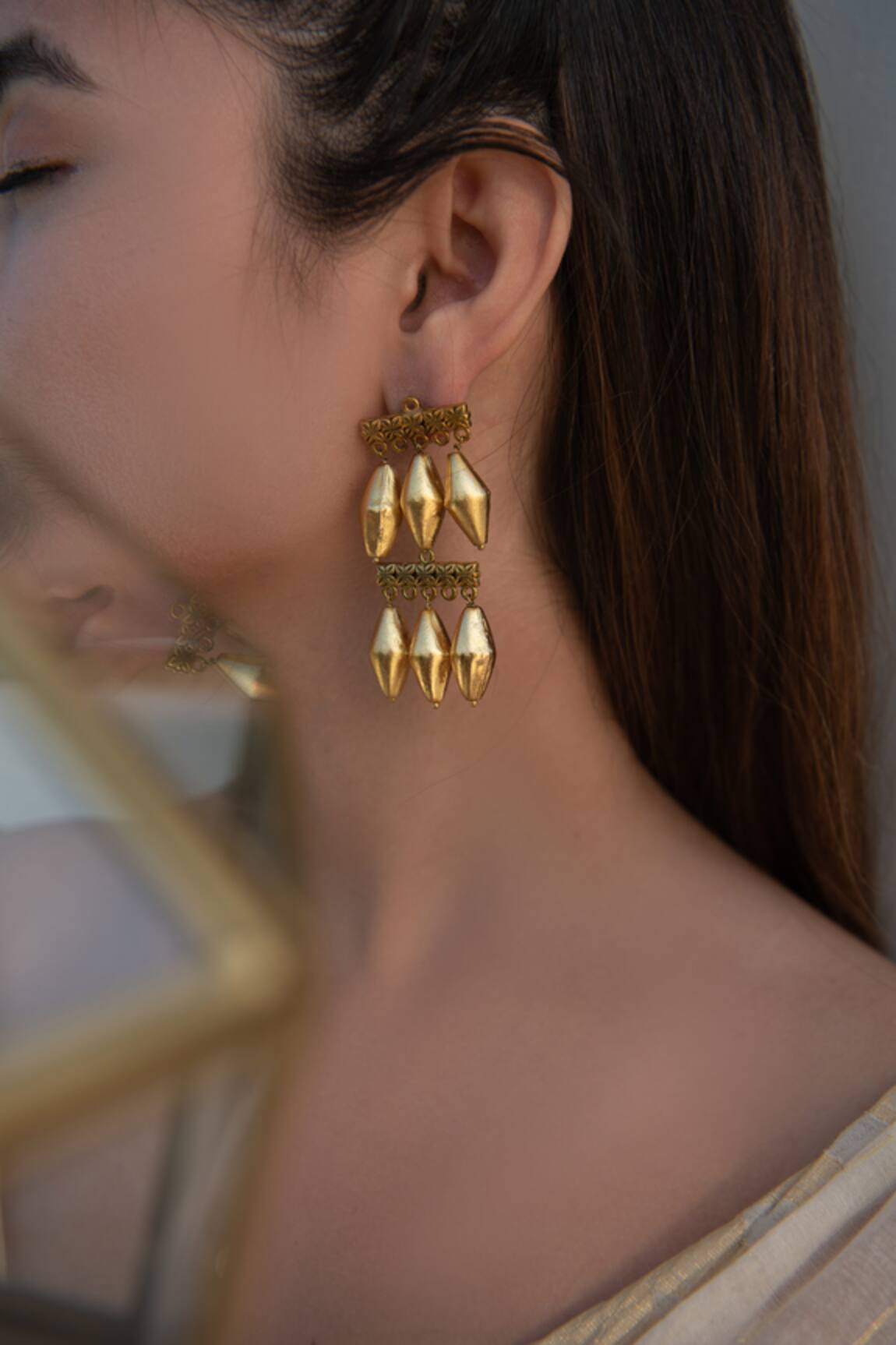 Do Taara Tribal Prism Dangler Earrings 