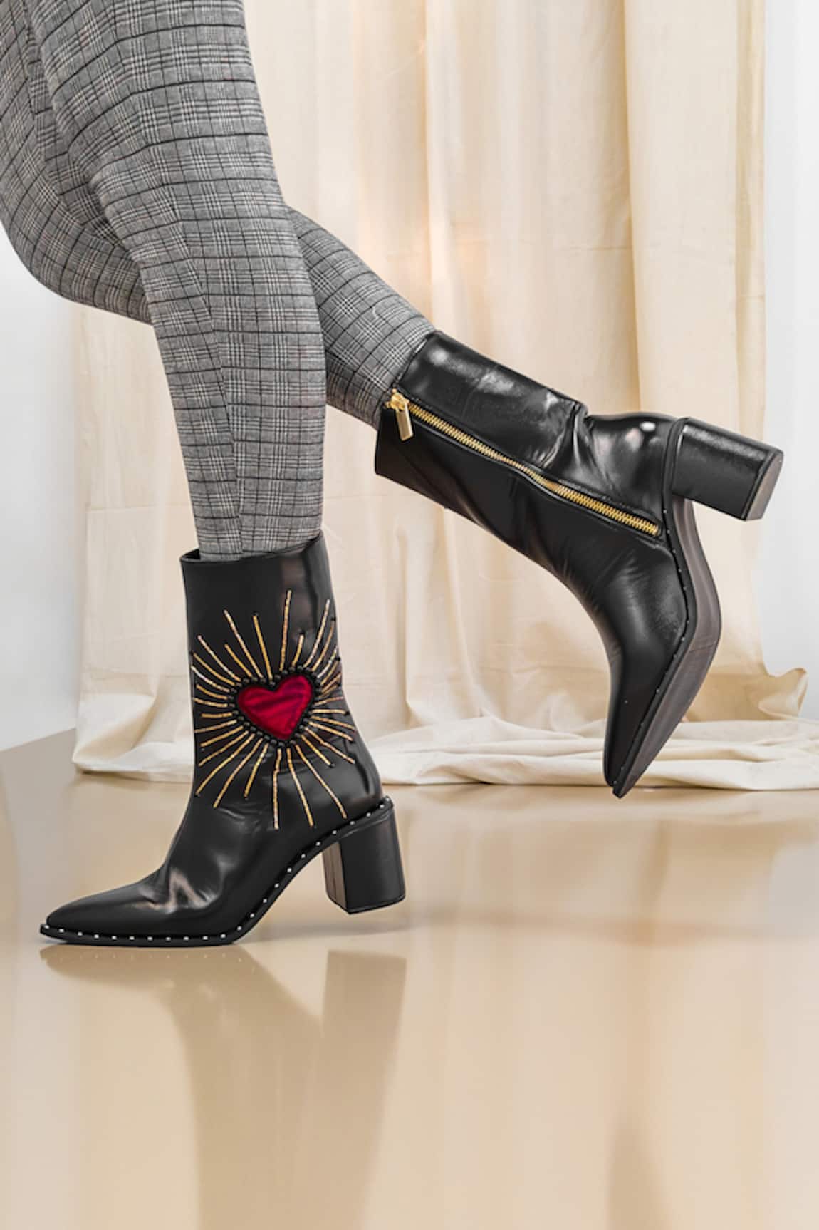 Sole House Heart Me Not Embroidered Boots