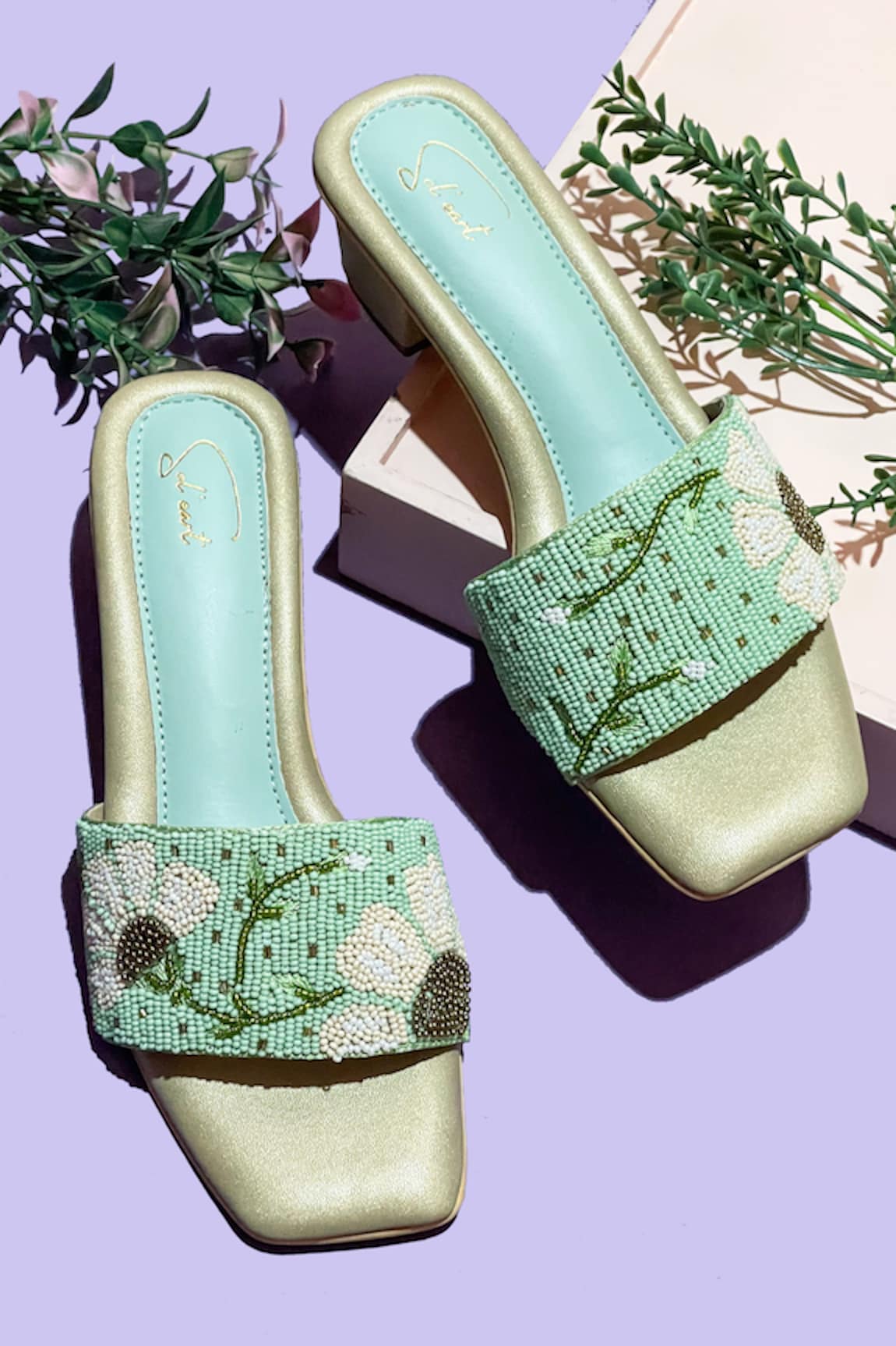 Soleart Enchanted Bloom Embroidered Heels