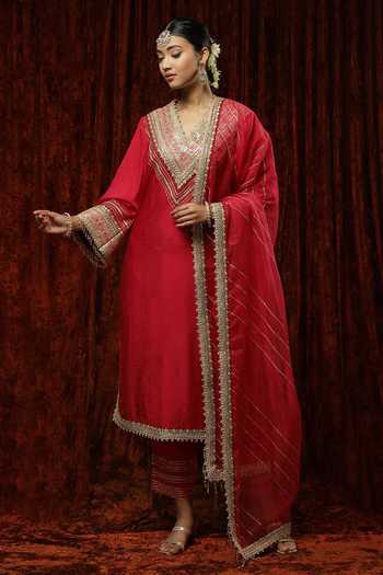 Shikhar Sharma Dori Embroidered Kurta Pant Set 