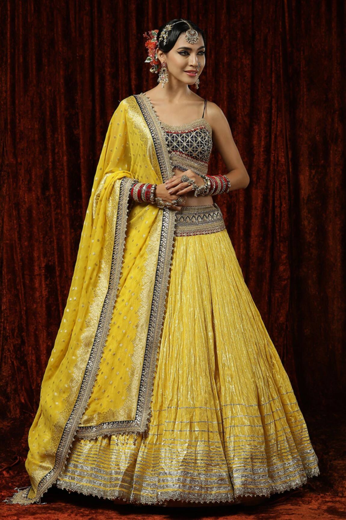 SHIKHAR SHARMA Gota Work Lehenga Blouse Set 
