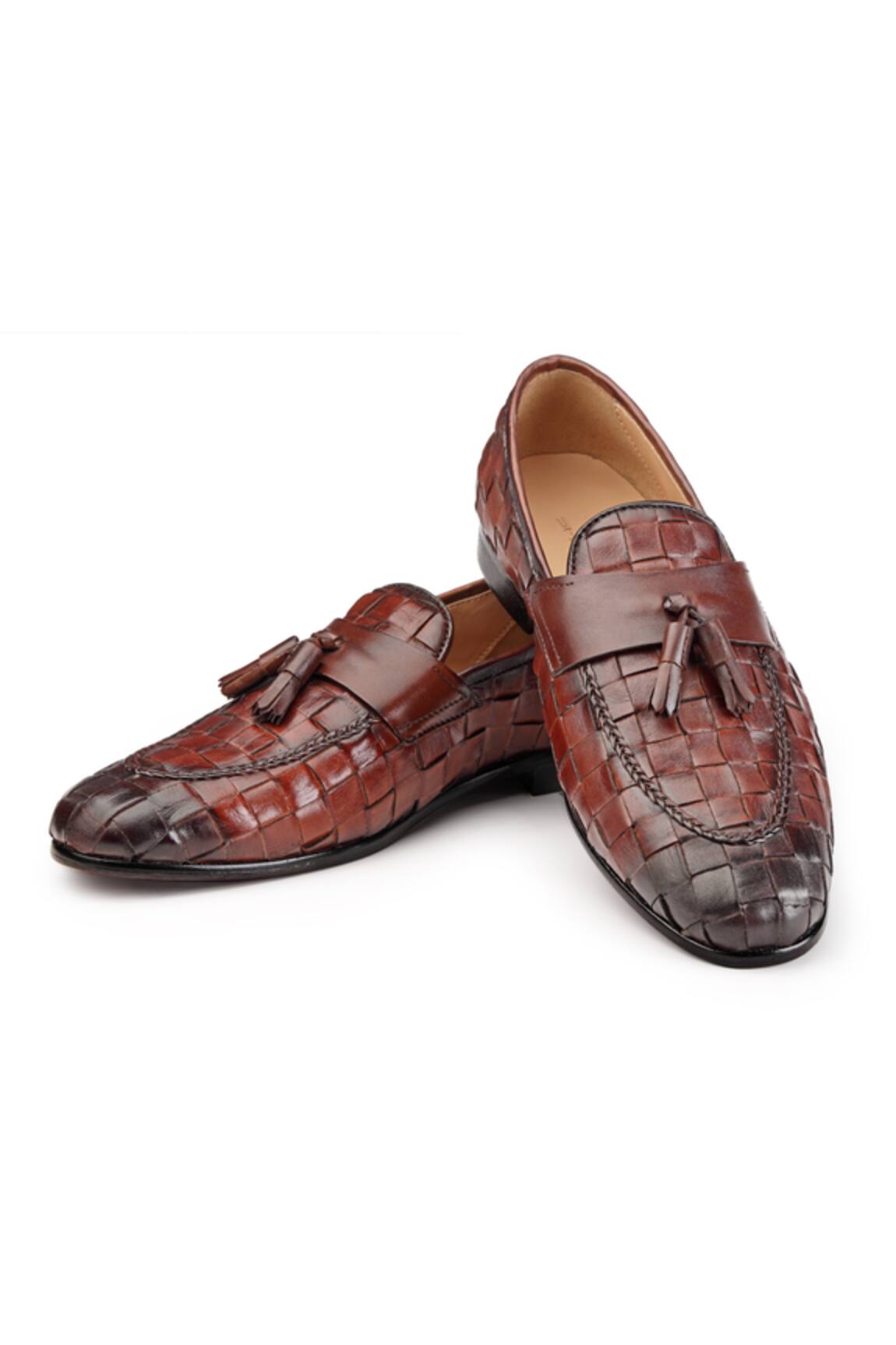 Shutiq Mulher Leather Interwoven Shoes
