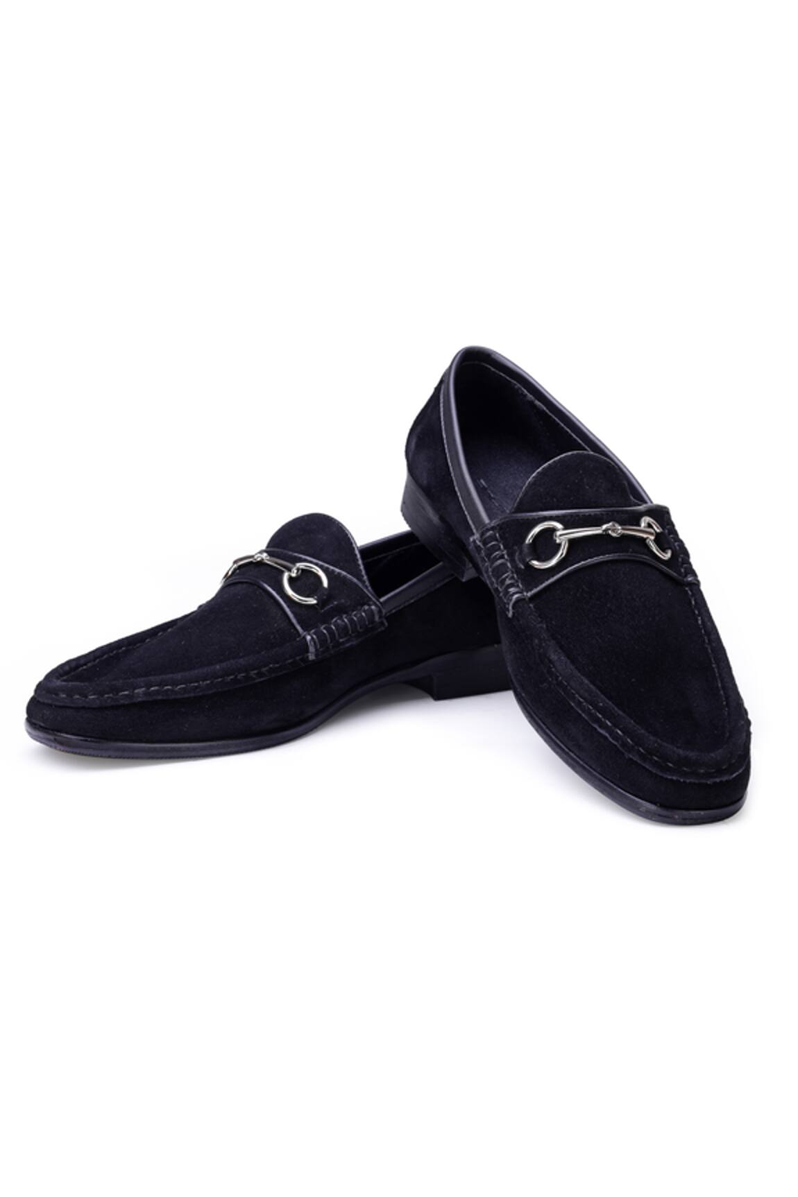 Shutiq Embellished Black Suede Shoes