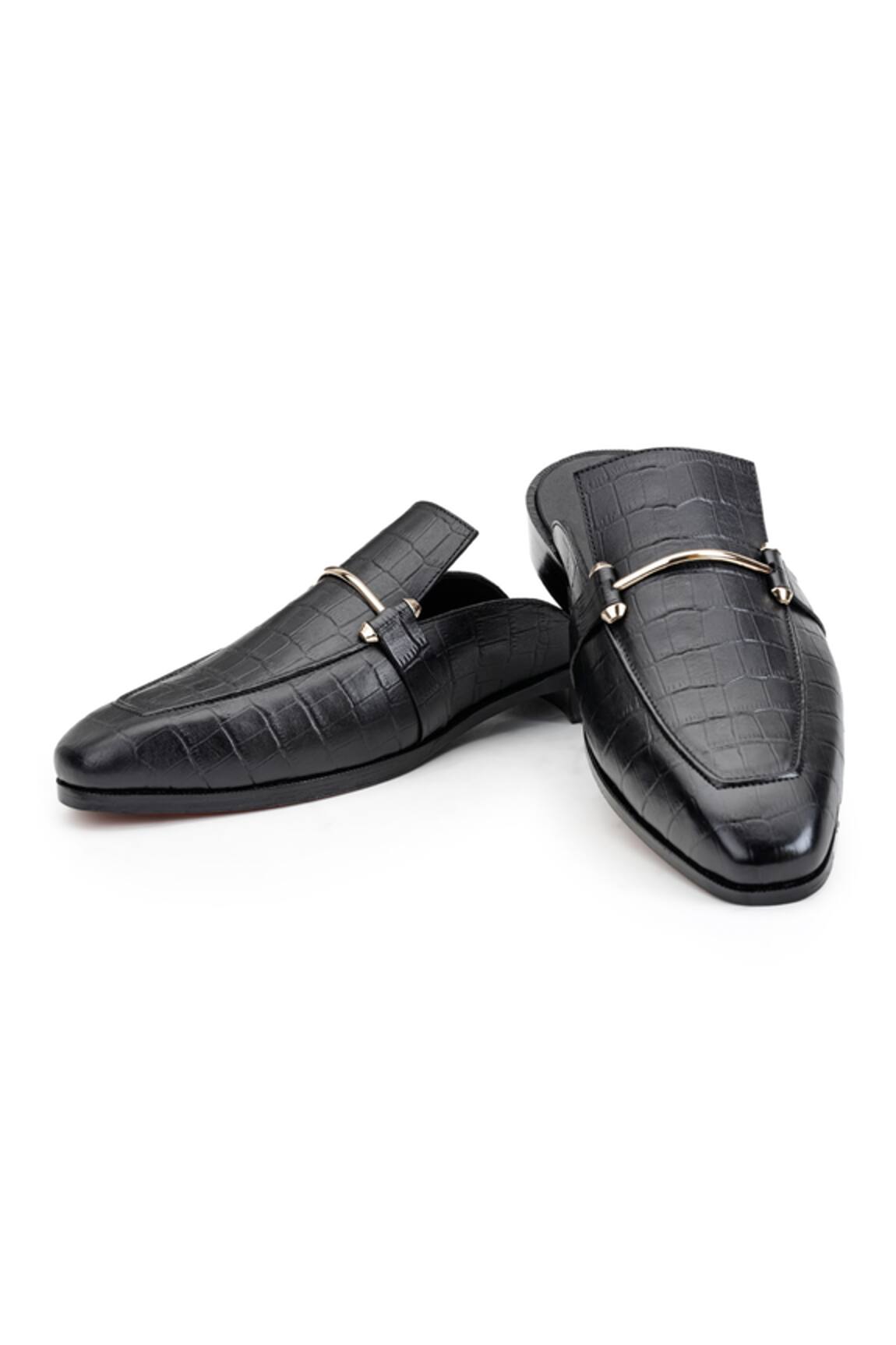 Shutiq Enzo Croco Leather Mules