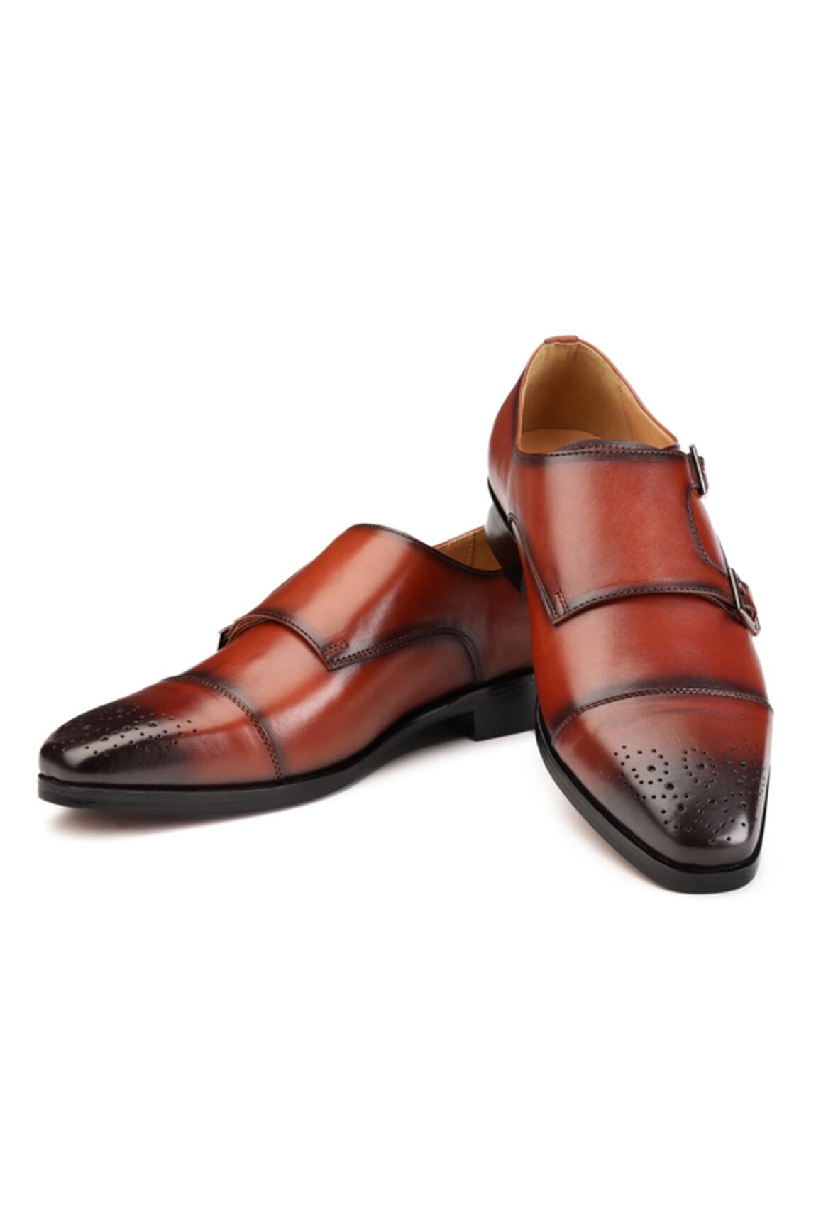Shutiq Enzo Double Monk Shaded Shoes