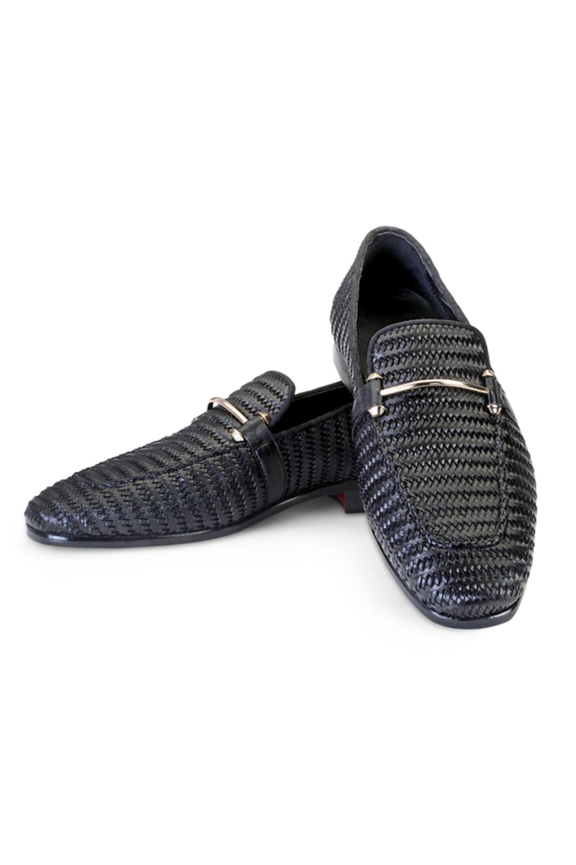 Shutiq Ethan Weave Textured Leather Shoes