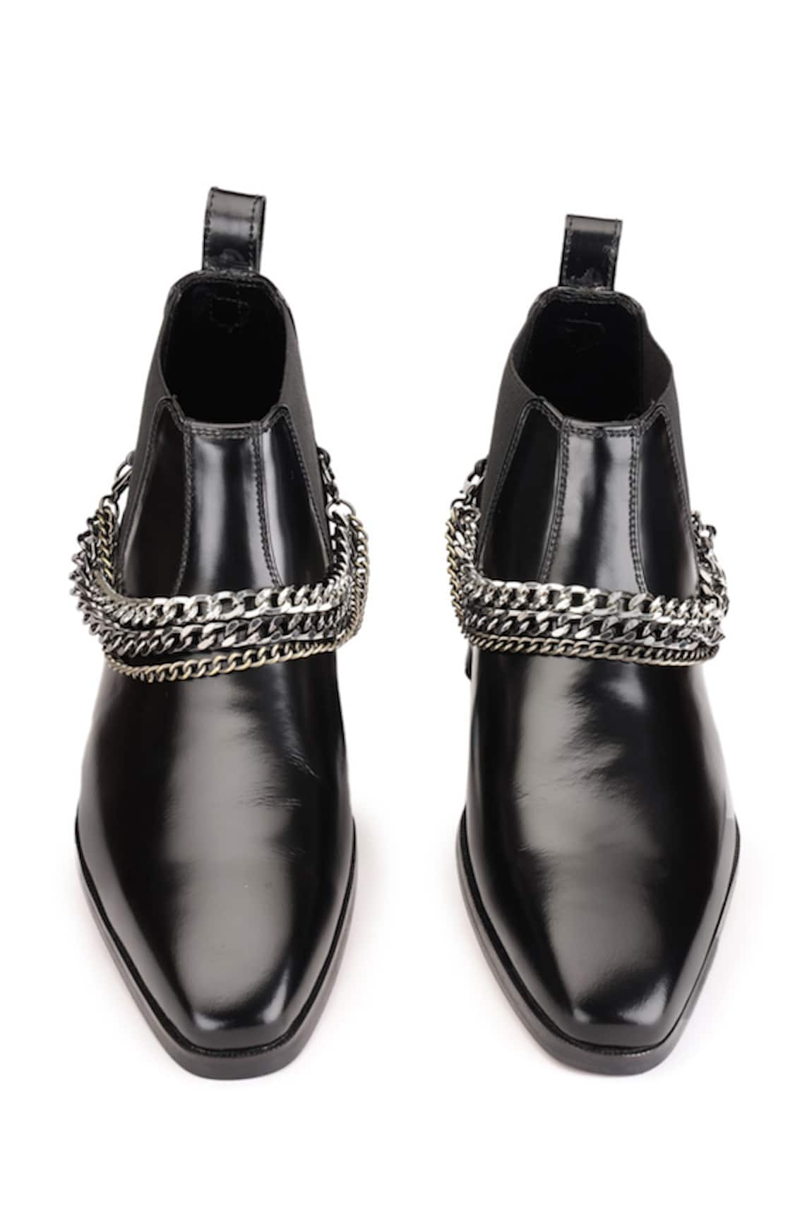 SHUTIQ Gauche Detachable Chain Embellished Boots