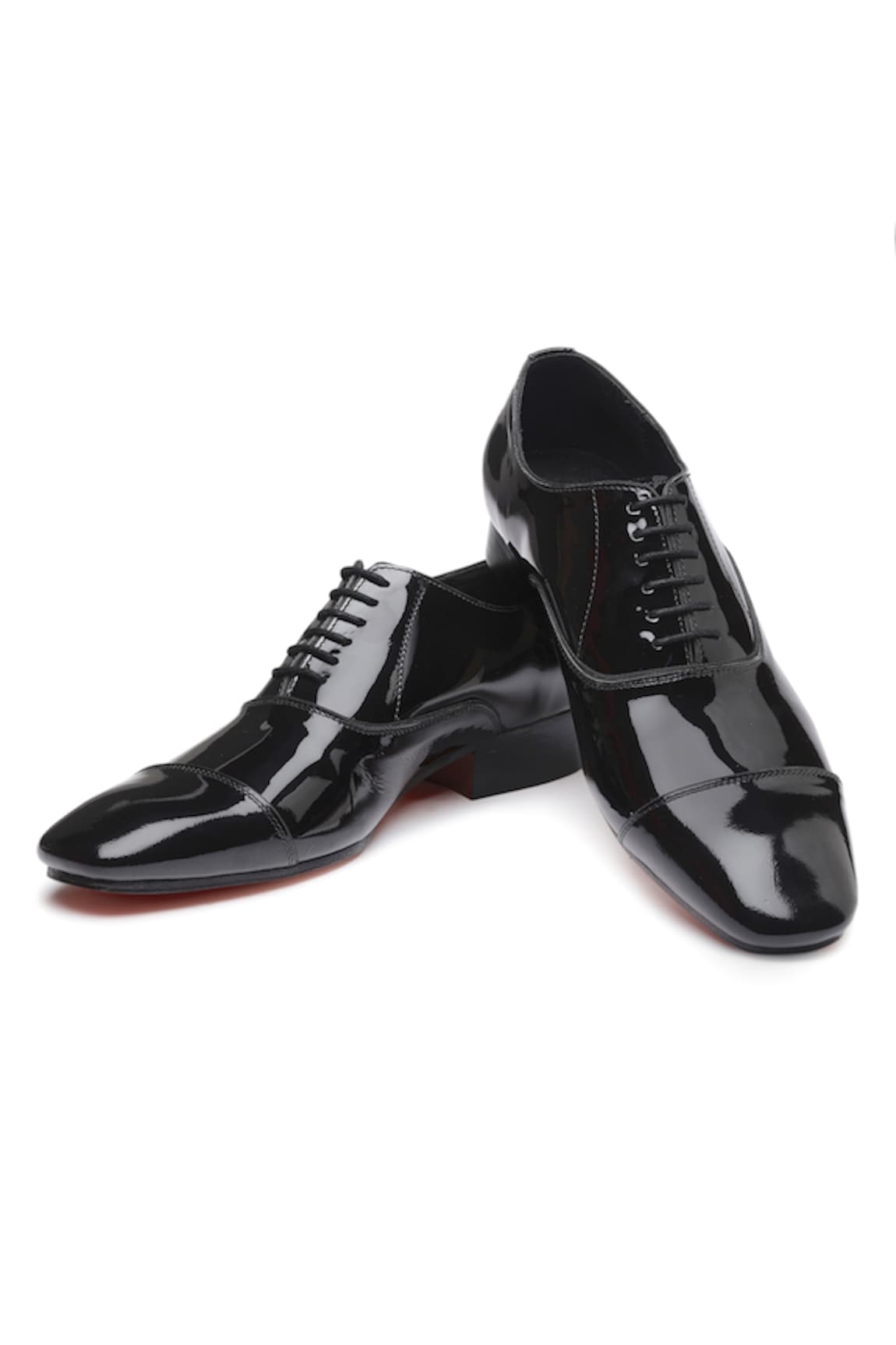 SHUTIQ Jixi Patent Leather Lace Up Shoes