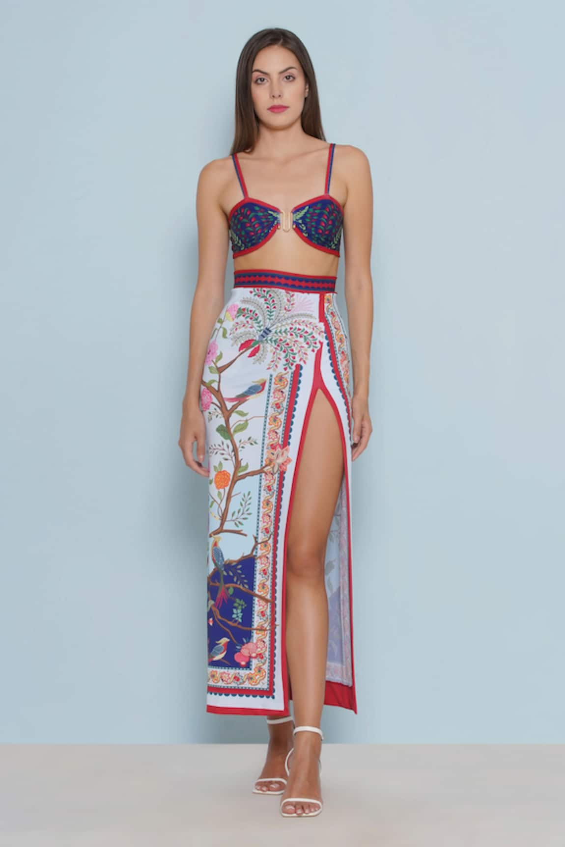 Limerick by Abirr N' Nanki Kyle Floral Print Slit Skirt