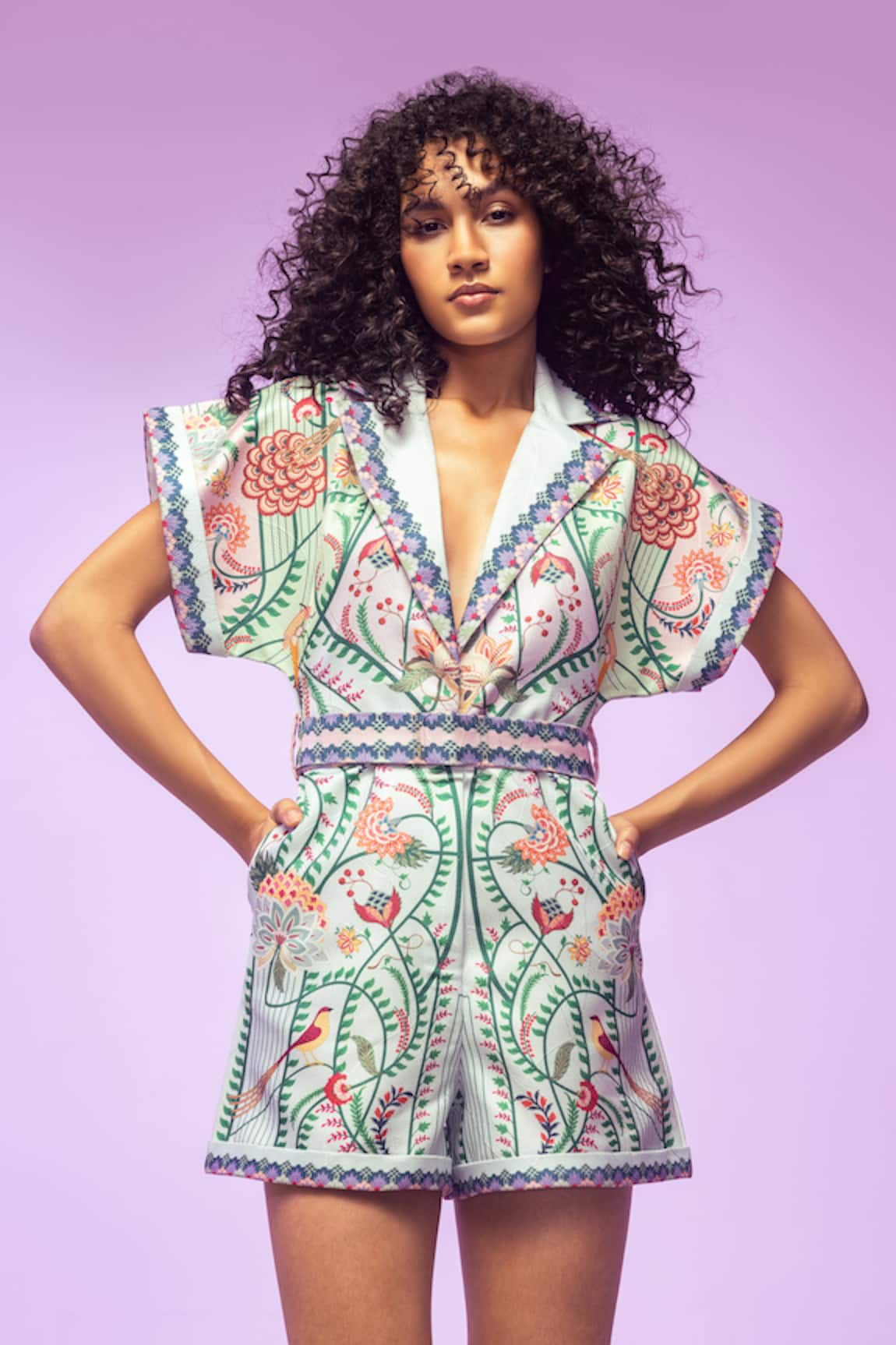 Limerick by Abirr N' Nanki Casia Botanic Chintz Print Playsuit 