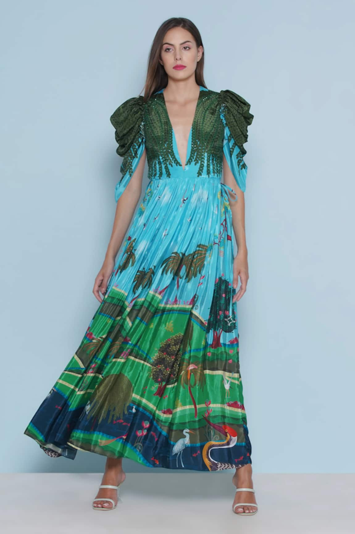 Limerick by Abirr N' Nanki Harlan Botanical Print Dress