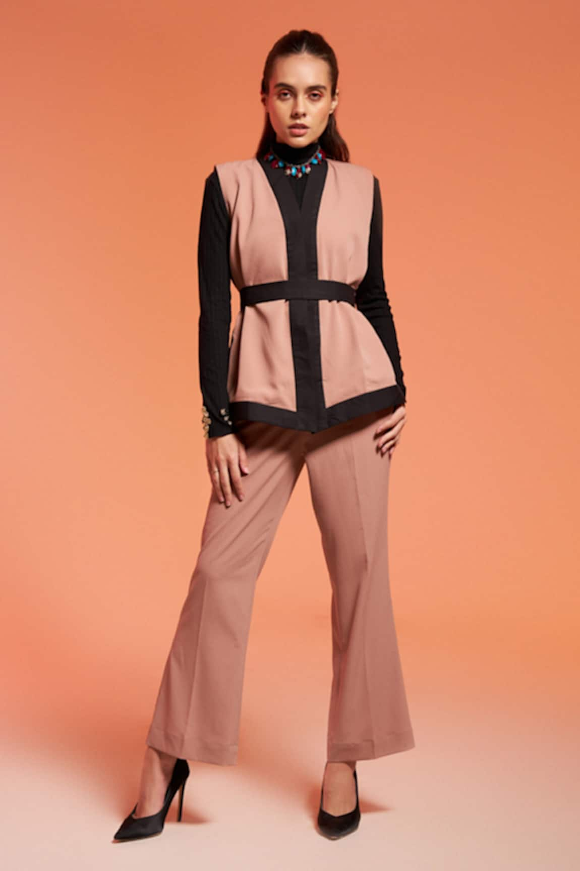 Enness Studio Nova Color Block Blazer & Pant Co-ord Set