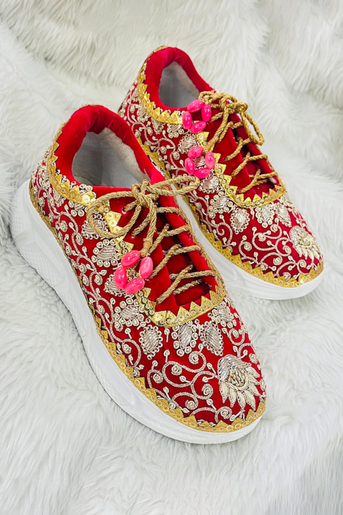 Rajasthani Stuff Aaradhya Floral Embroidered Sneakers