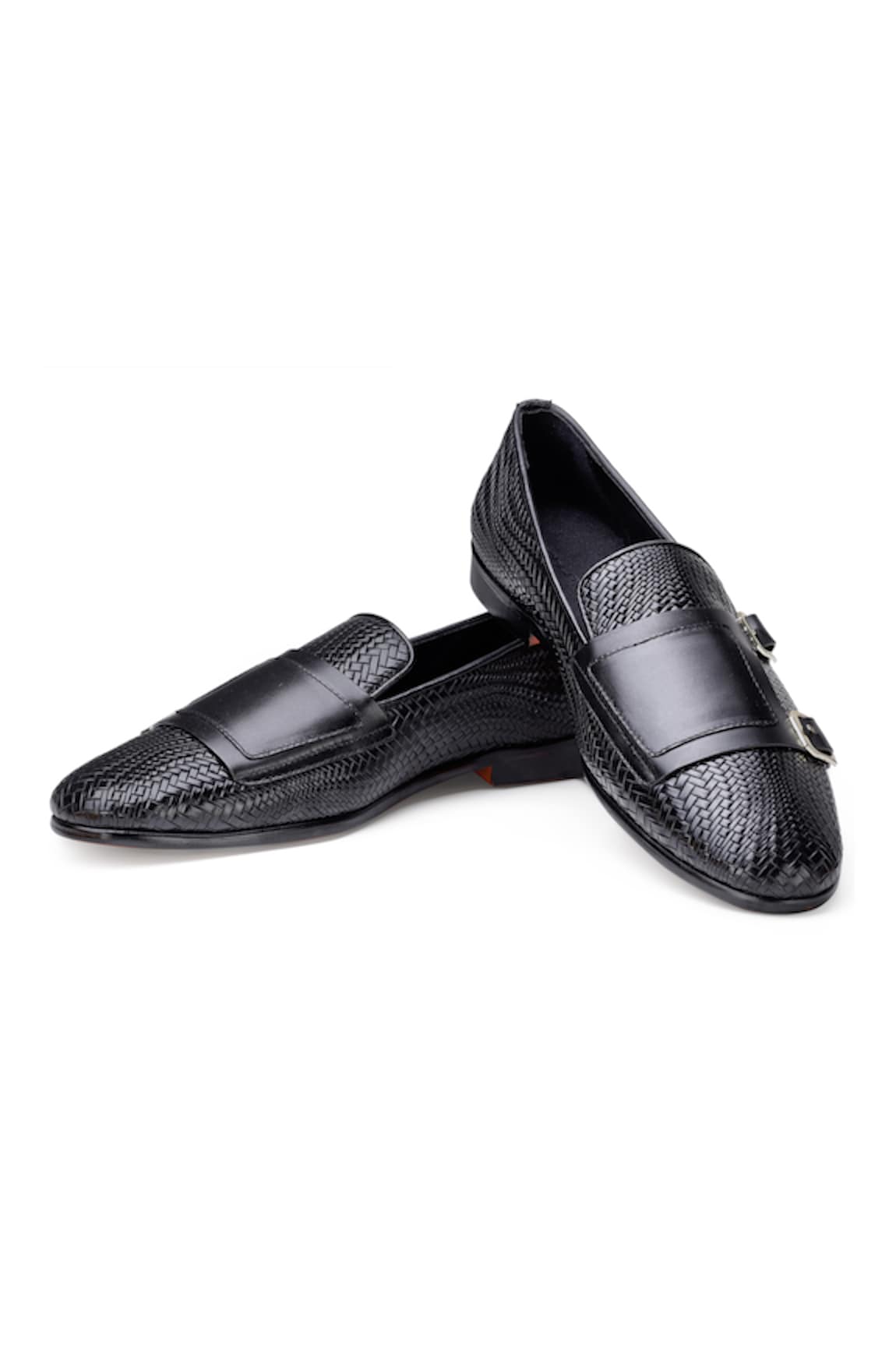 SHUTIQ Herringbone Double Monk Shoes