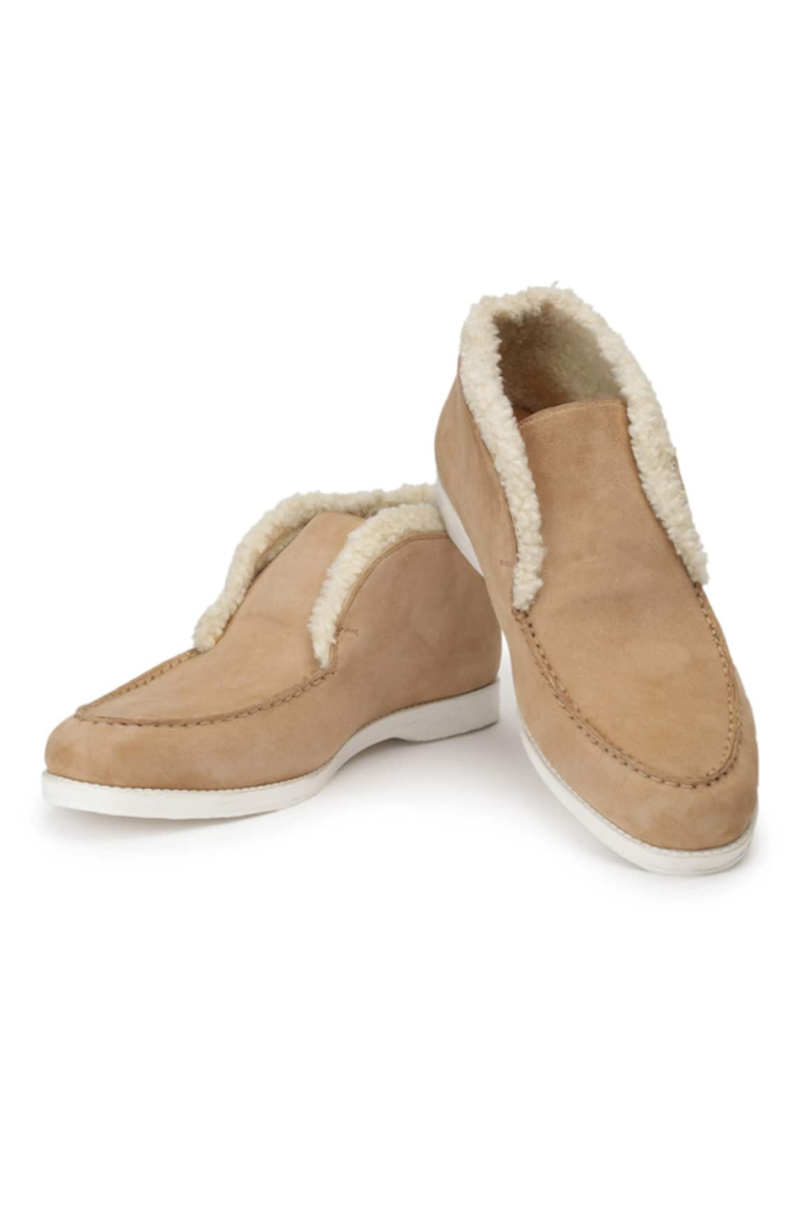 SHUTIQ Otimo Fur Suede Shoes