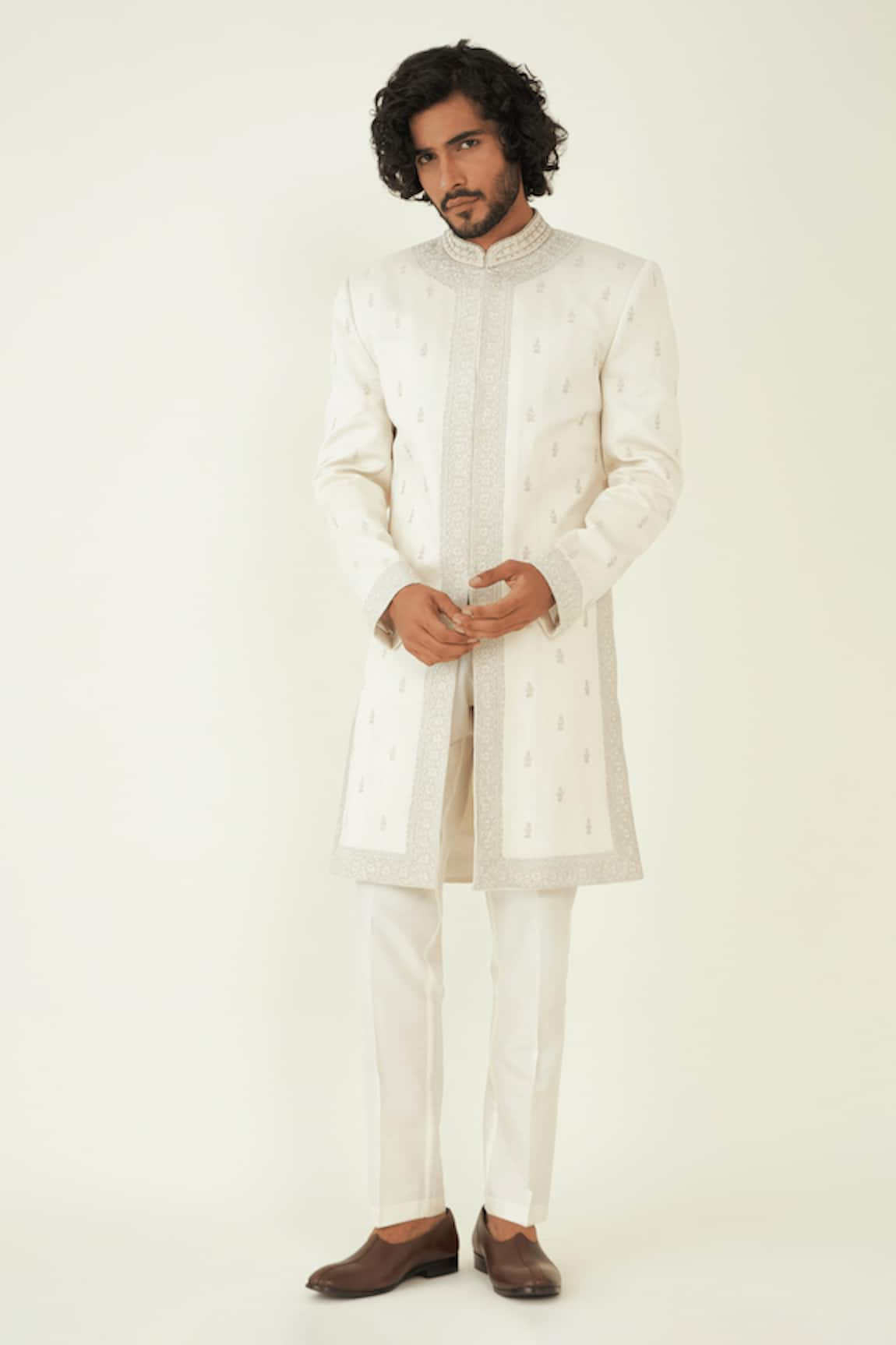 Ridhimaa Gupta Aarzoo Zari Embroidered Sherwani Set