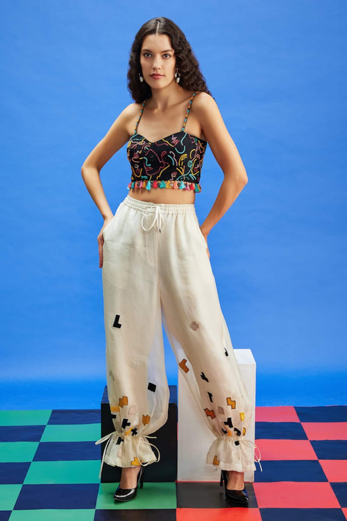 Shilpi Gupta Geometric Patchwork Pant