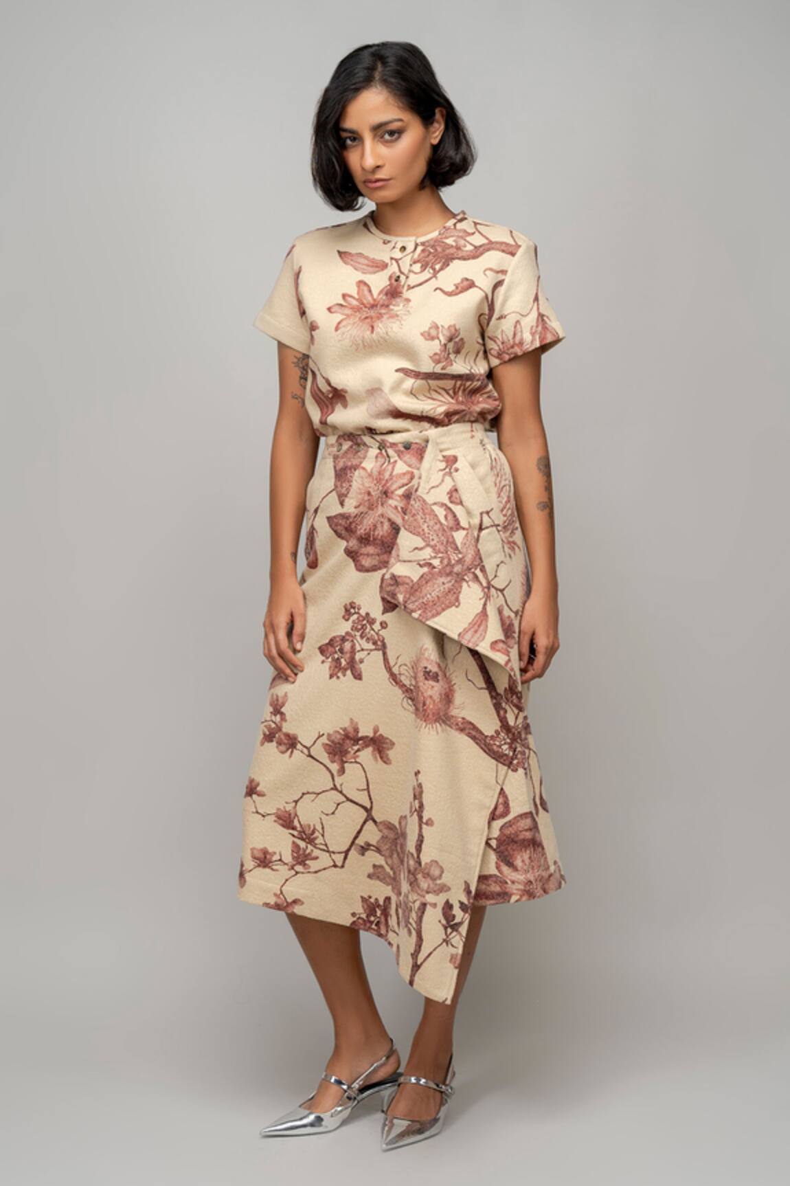 Leh Studios Wool Garden Print T-Shirt 