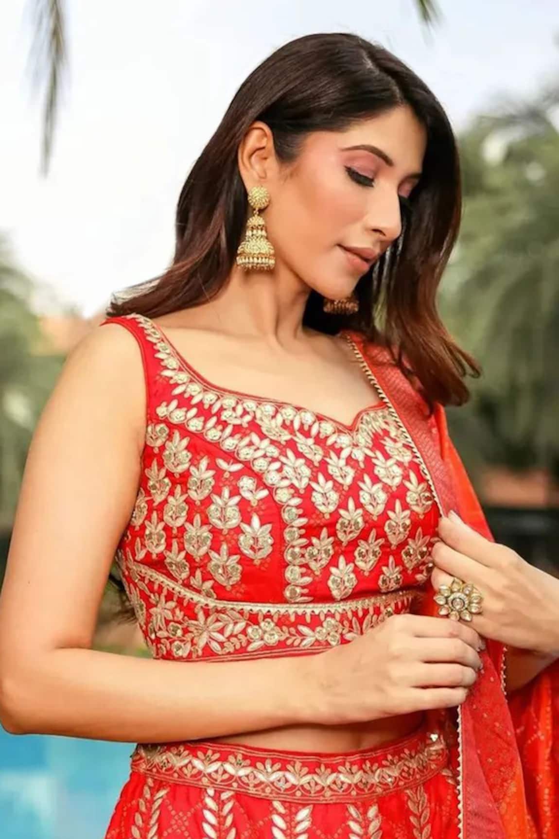 Just Jewellery Moti Embellished Jhumkas 