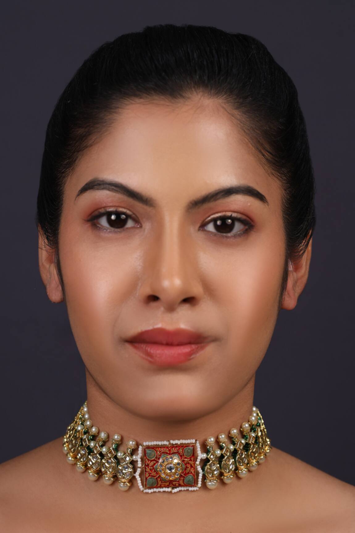 Just Jewellery Kundan Embellished Choker 