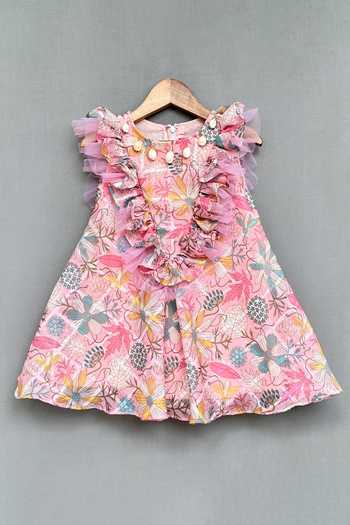 Label Neeti Bloom Print Ruffled Dress 