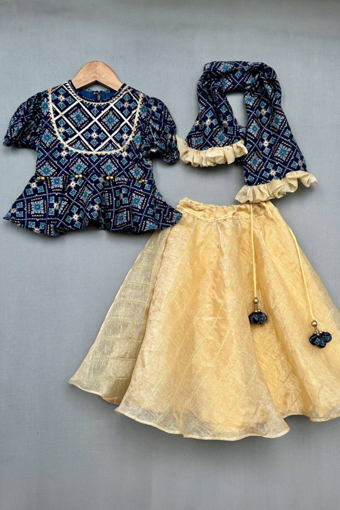 Label Neeti Patola Print Blouse Lehenga Set 