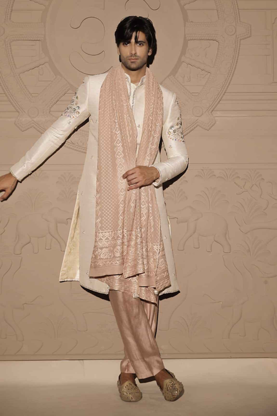 Jubinav Chadha Pearl Embroidered Sherwani Set