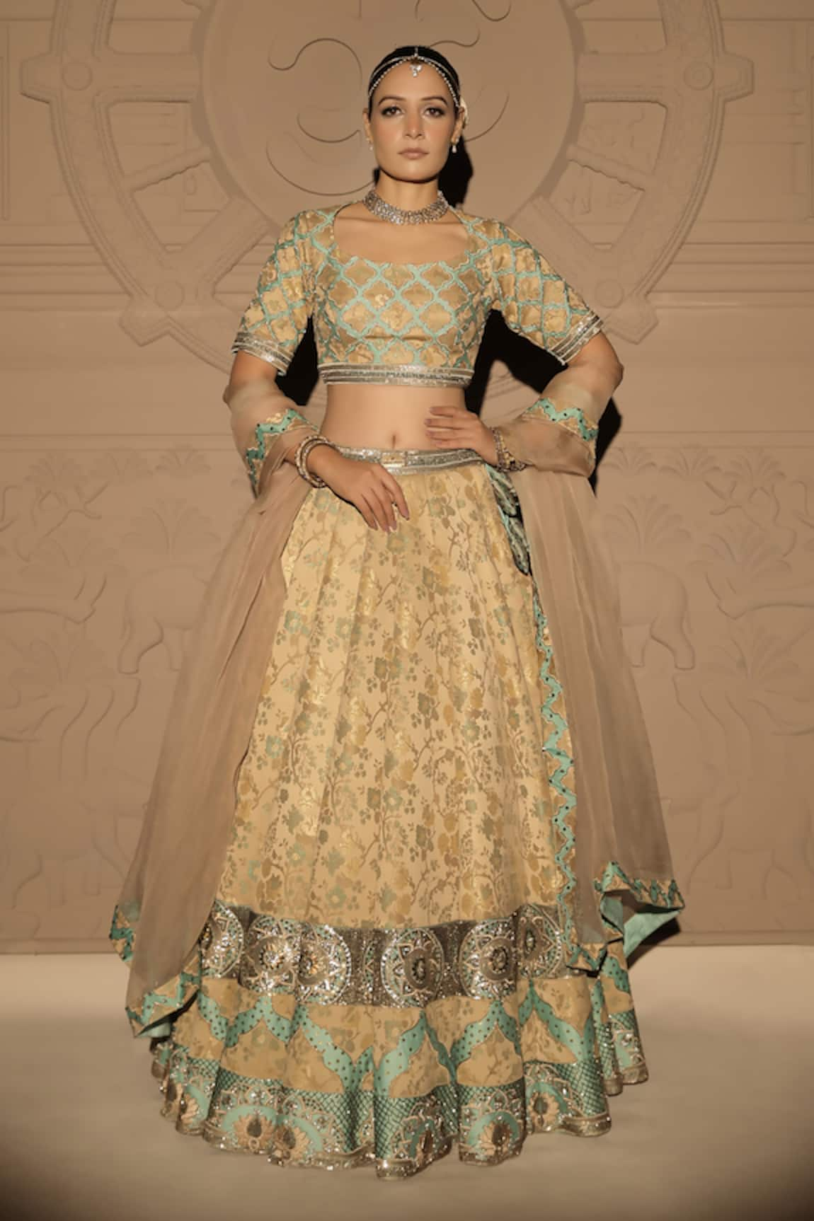 Jubinav Chadha Royal Brocade Embroidered Lehenga Set