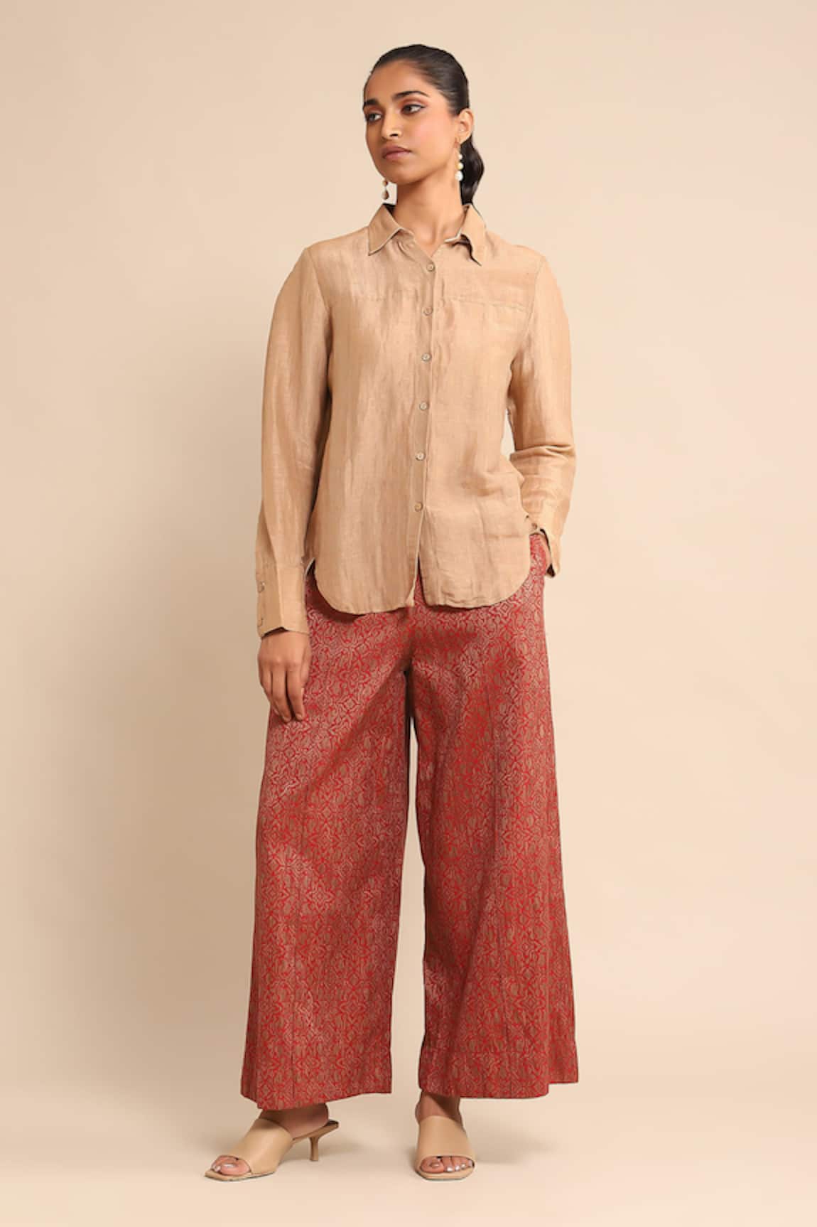 Ritu Kumar High Low Hem Collared Shirt 