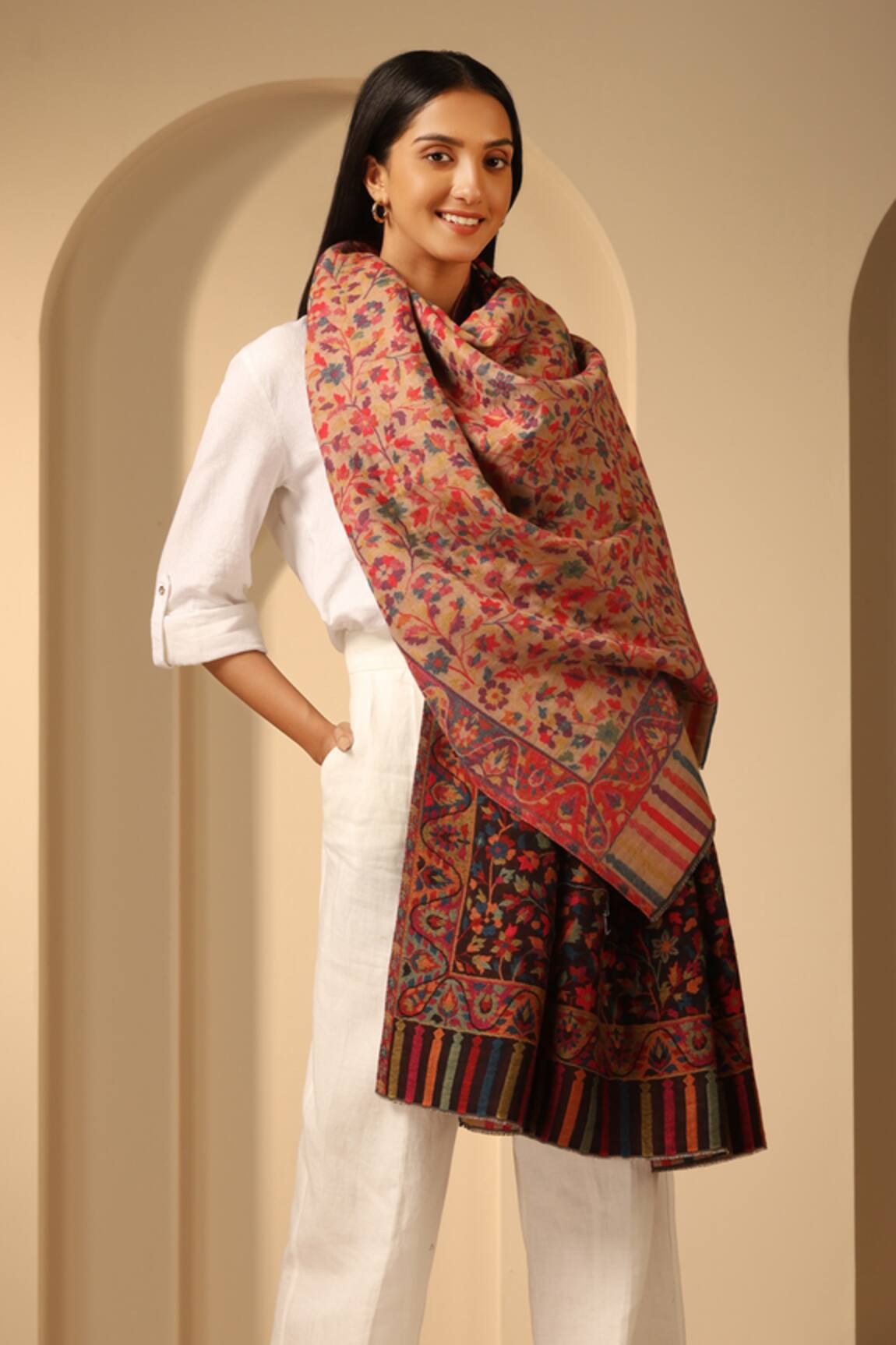 DUSALA Taji Woven Reversible Shawl 