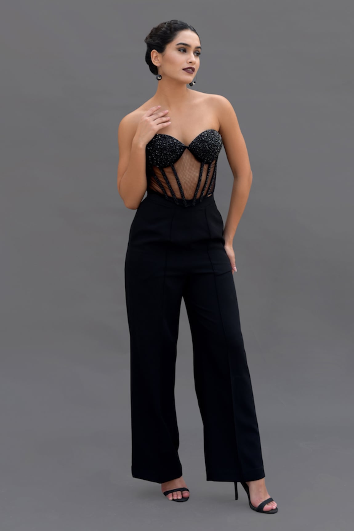 Talking Threads Embroidered Corset & Pant Set