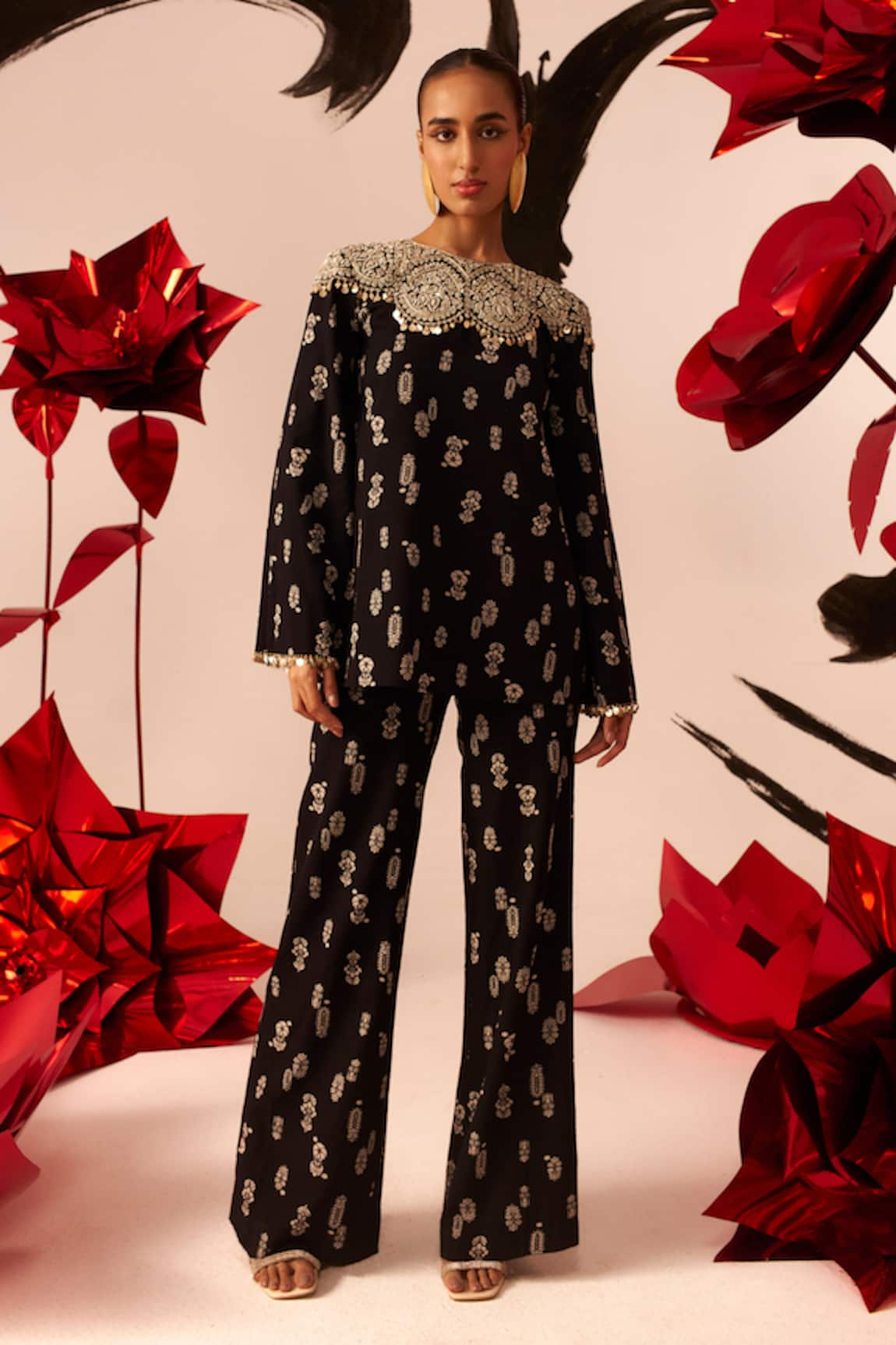 Bhumika Sharma Floret Print Tunic & Pant Set