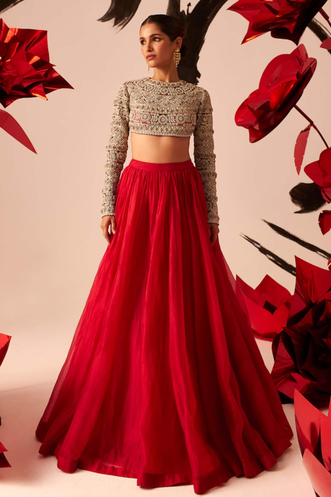 Bhumika Sharma Embroidered Blouse Lehenga Set