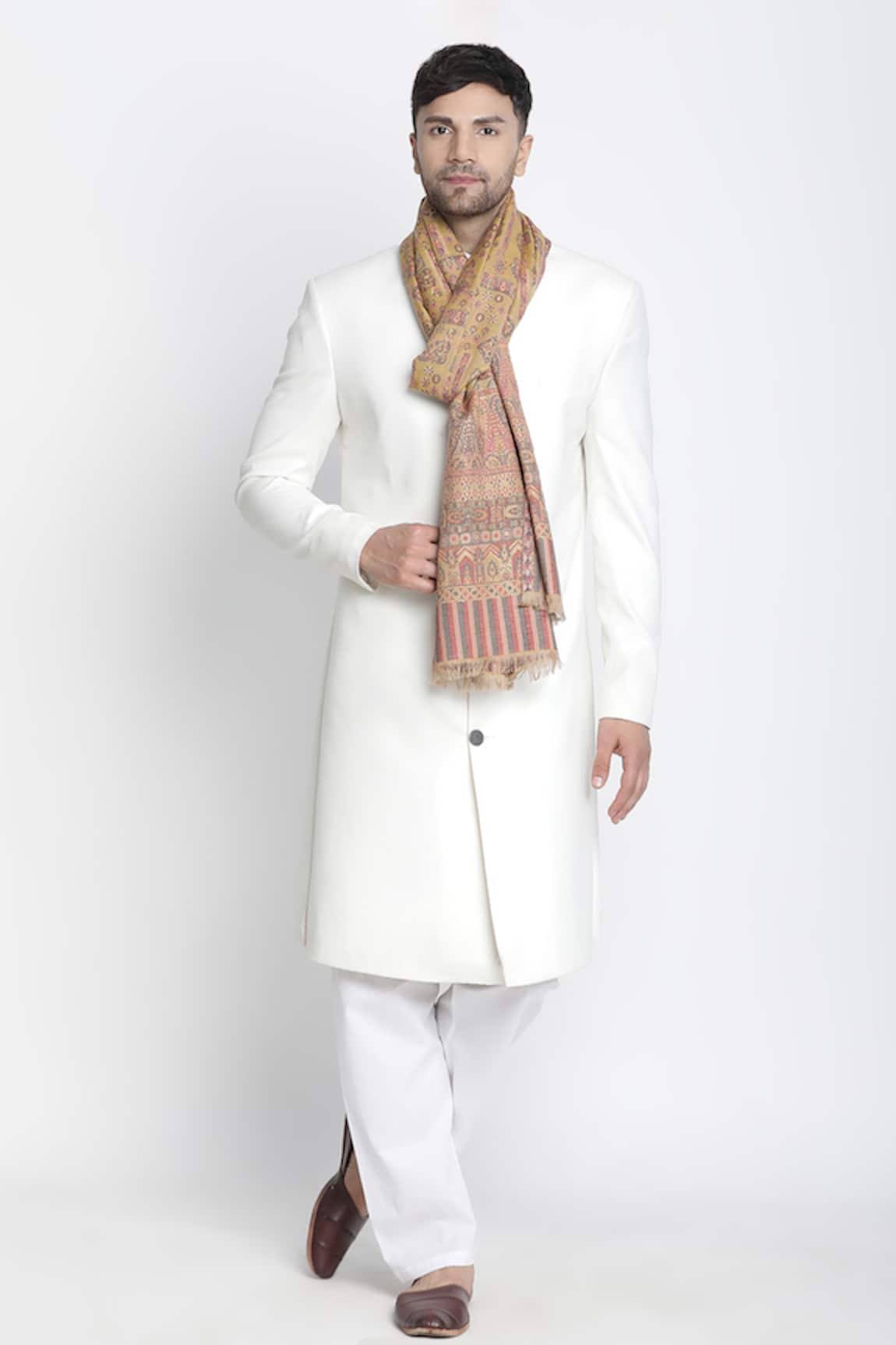 Shingora Hussain Metallic Diamond Woven Muffler 