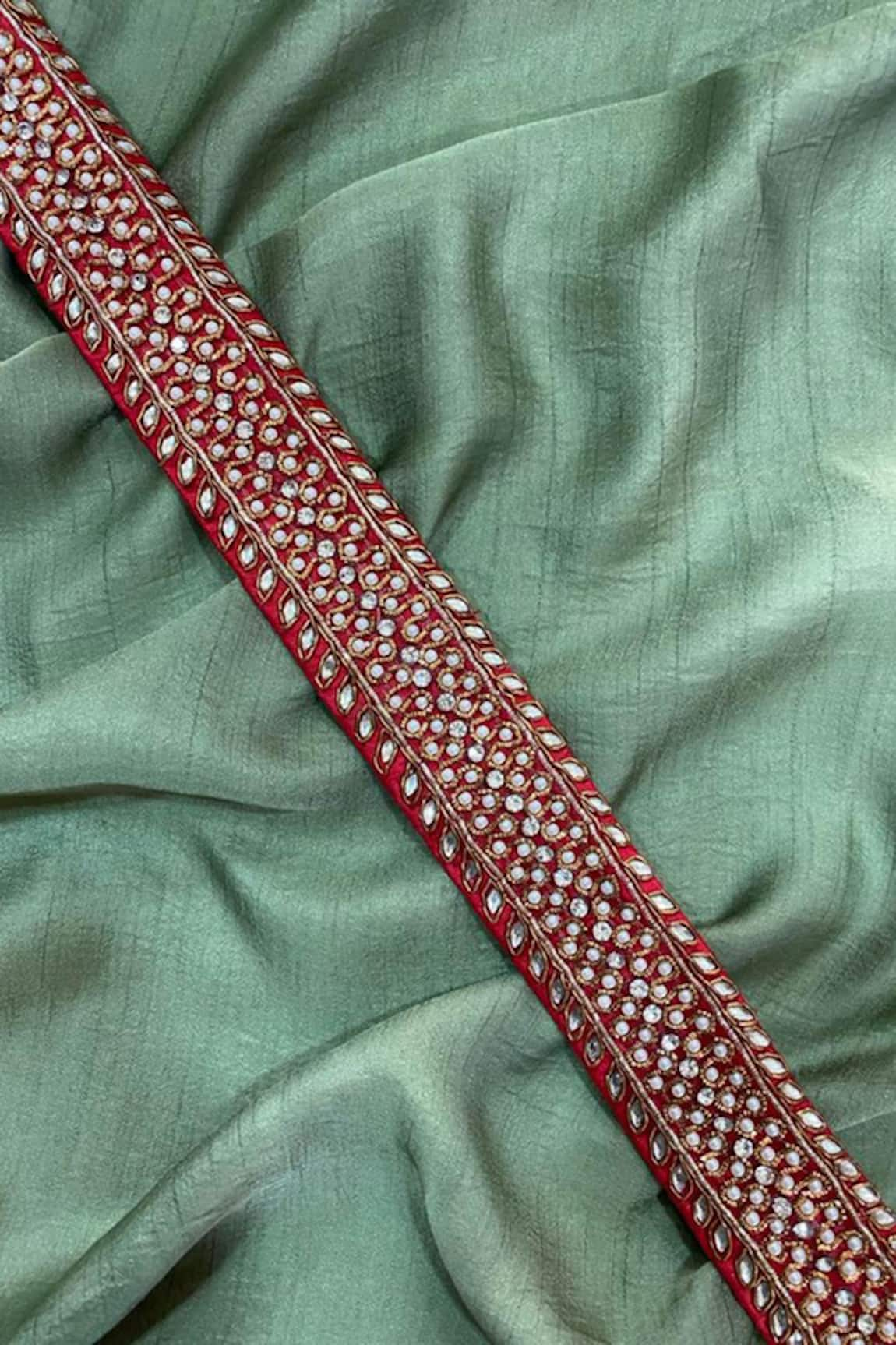 Priti Sahni Kundan Hand Embroidered Belt