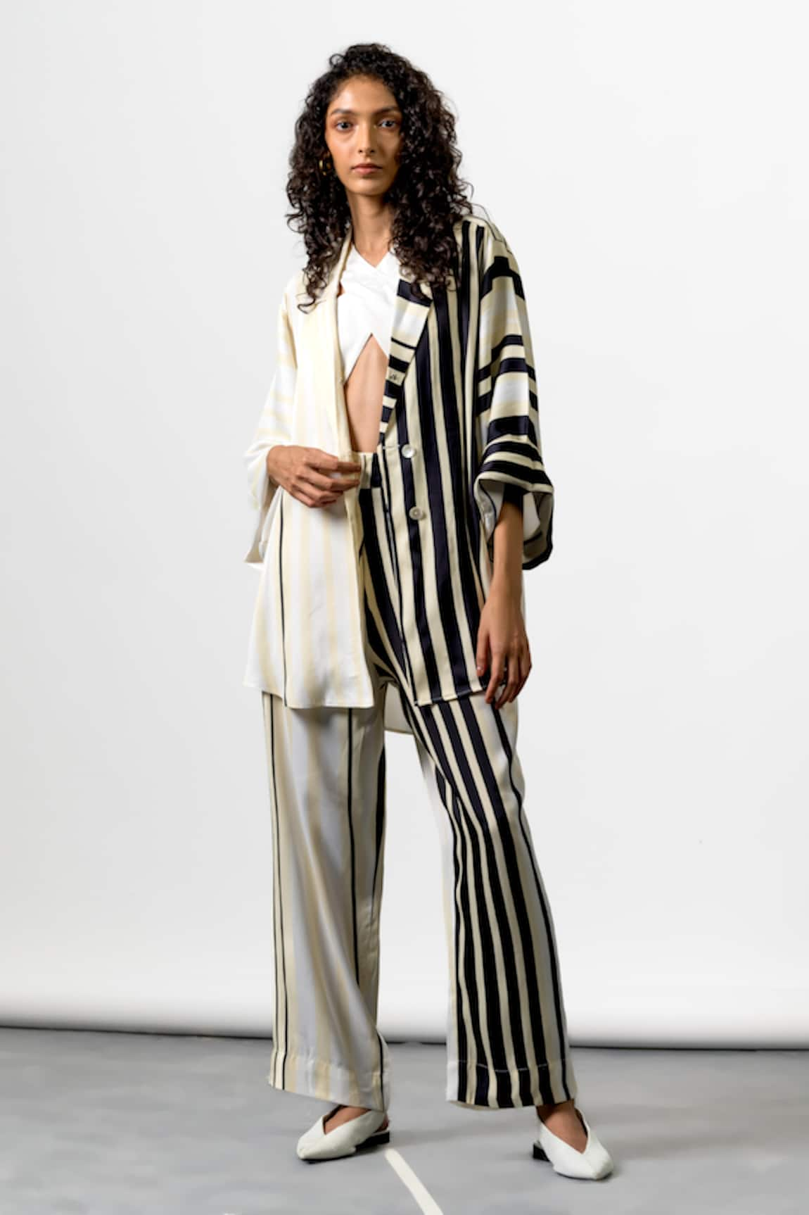 OFRIDA Stripe Print Pant