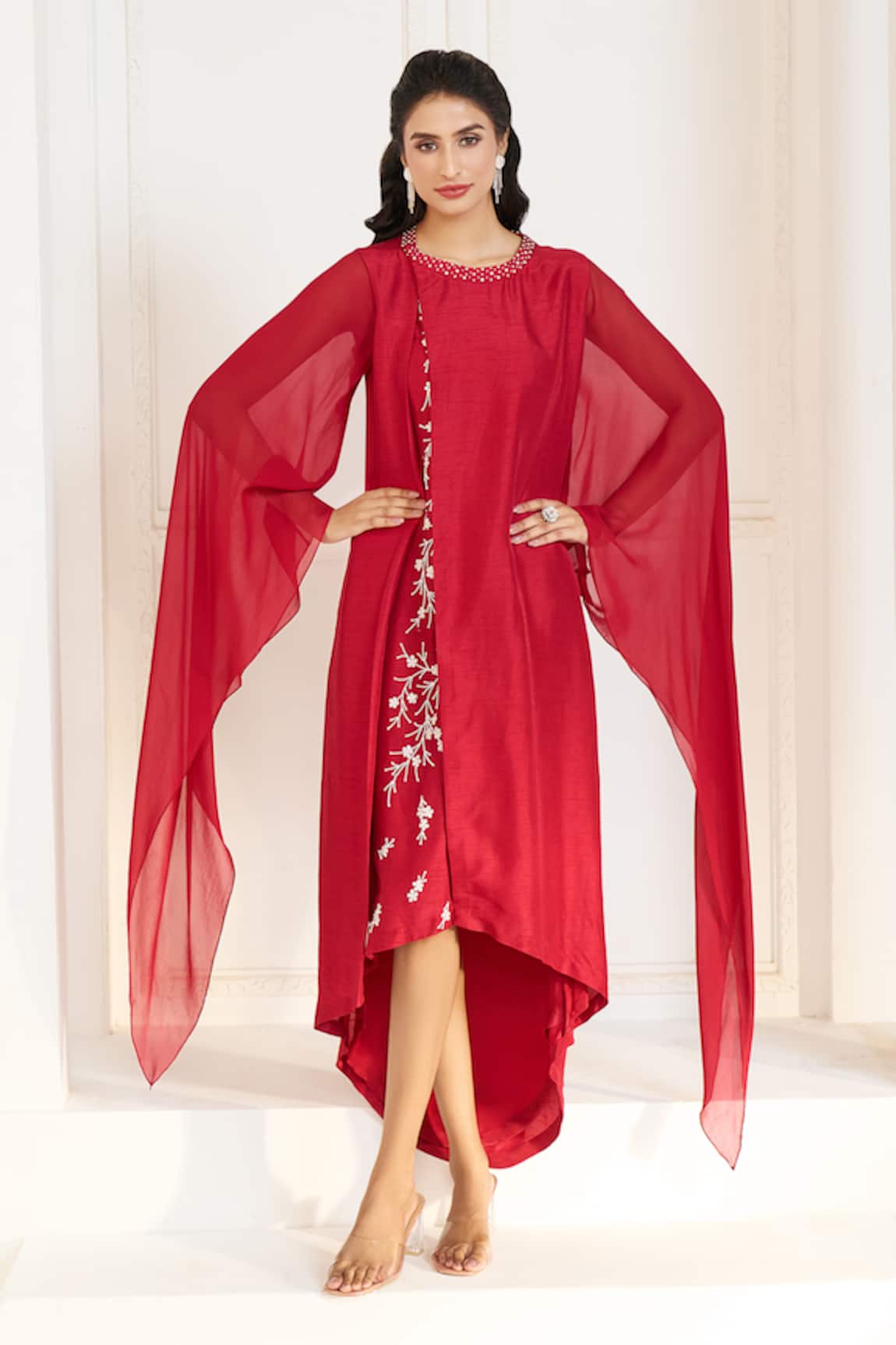Aariyana Couture Layered & Draped Embroidered Tunic