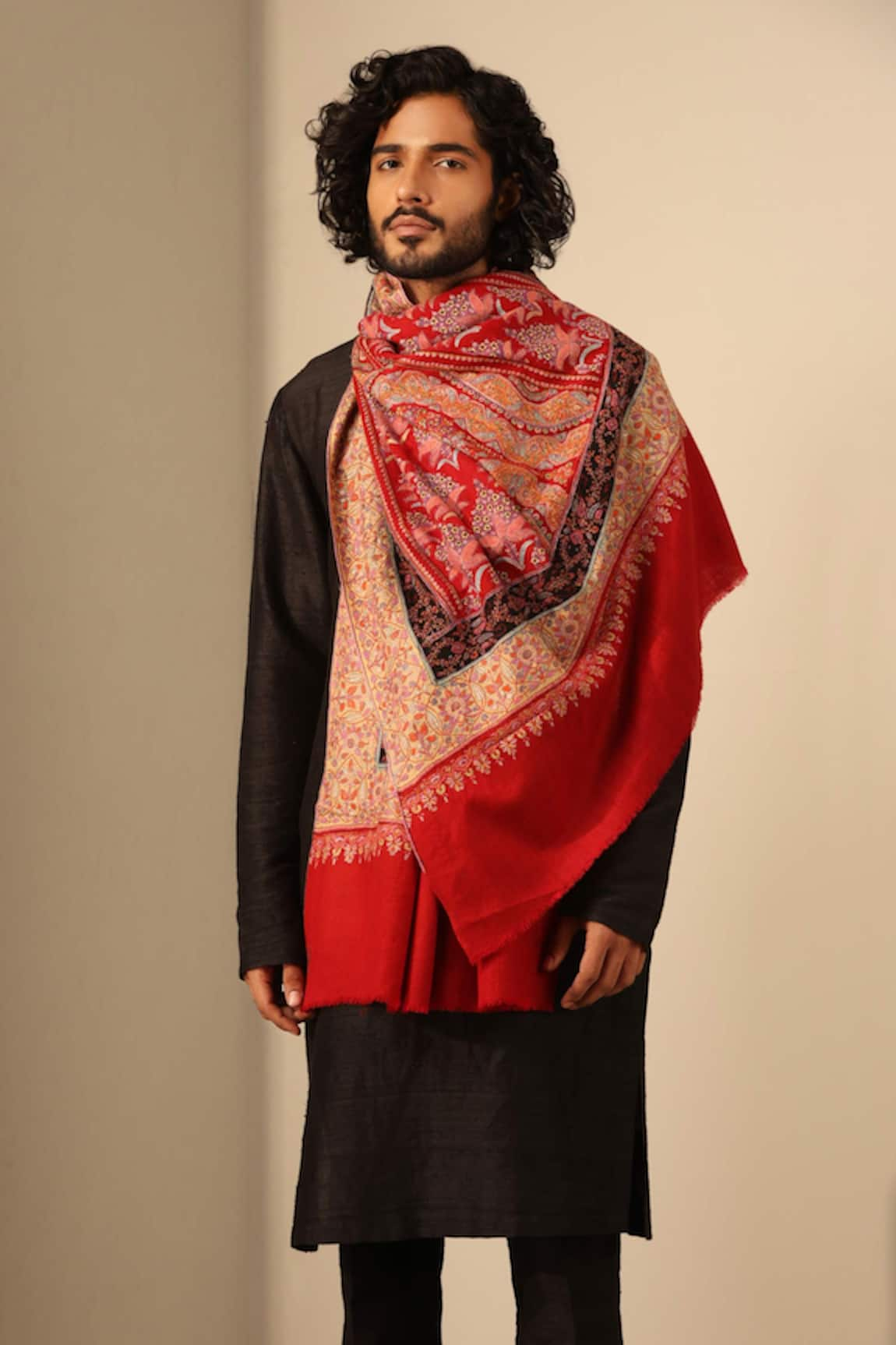 Toosh Wool Shawl Red –