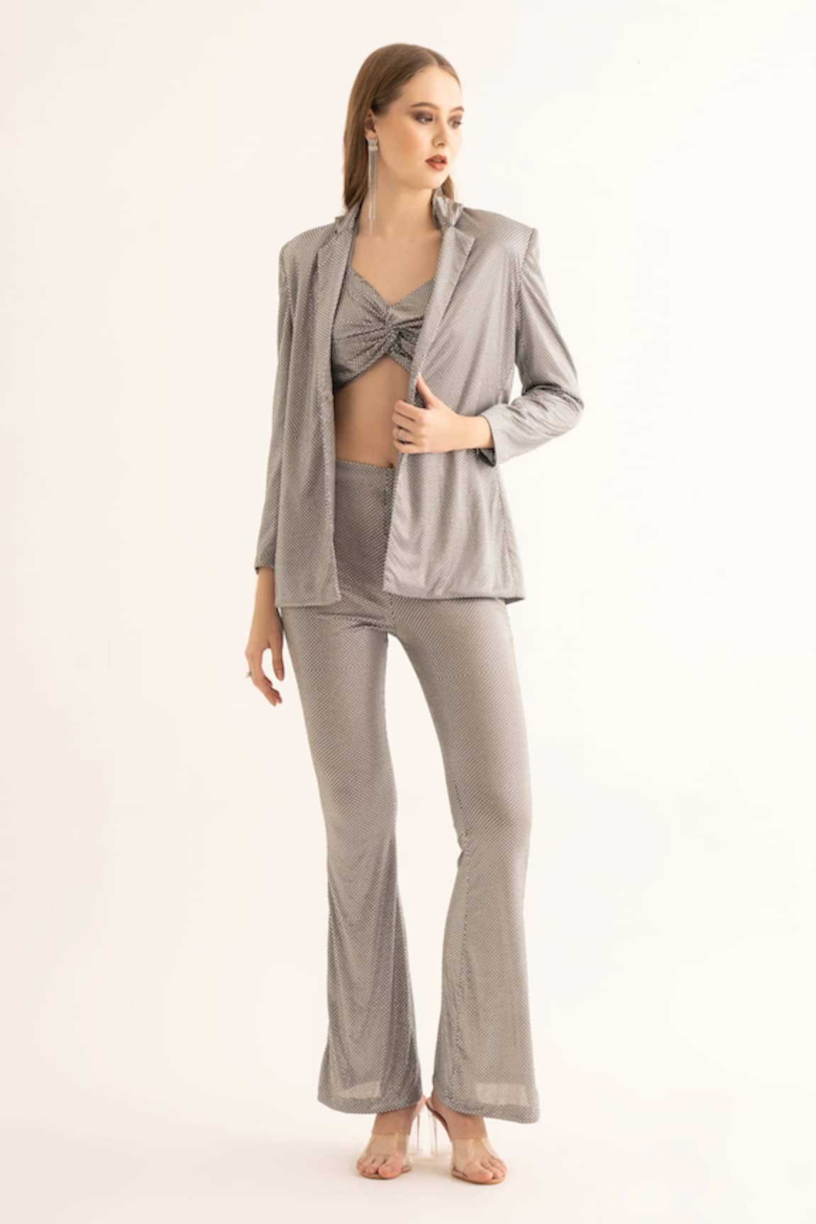 Torqadorn Rhinestone Studded Blazer 
