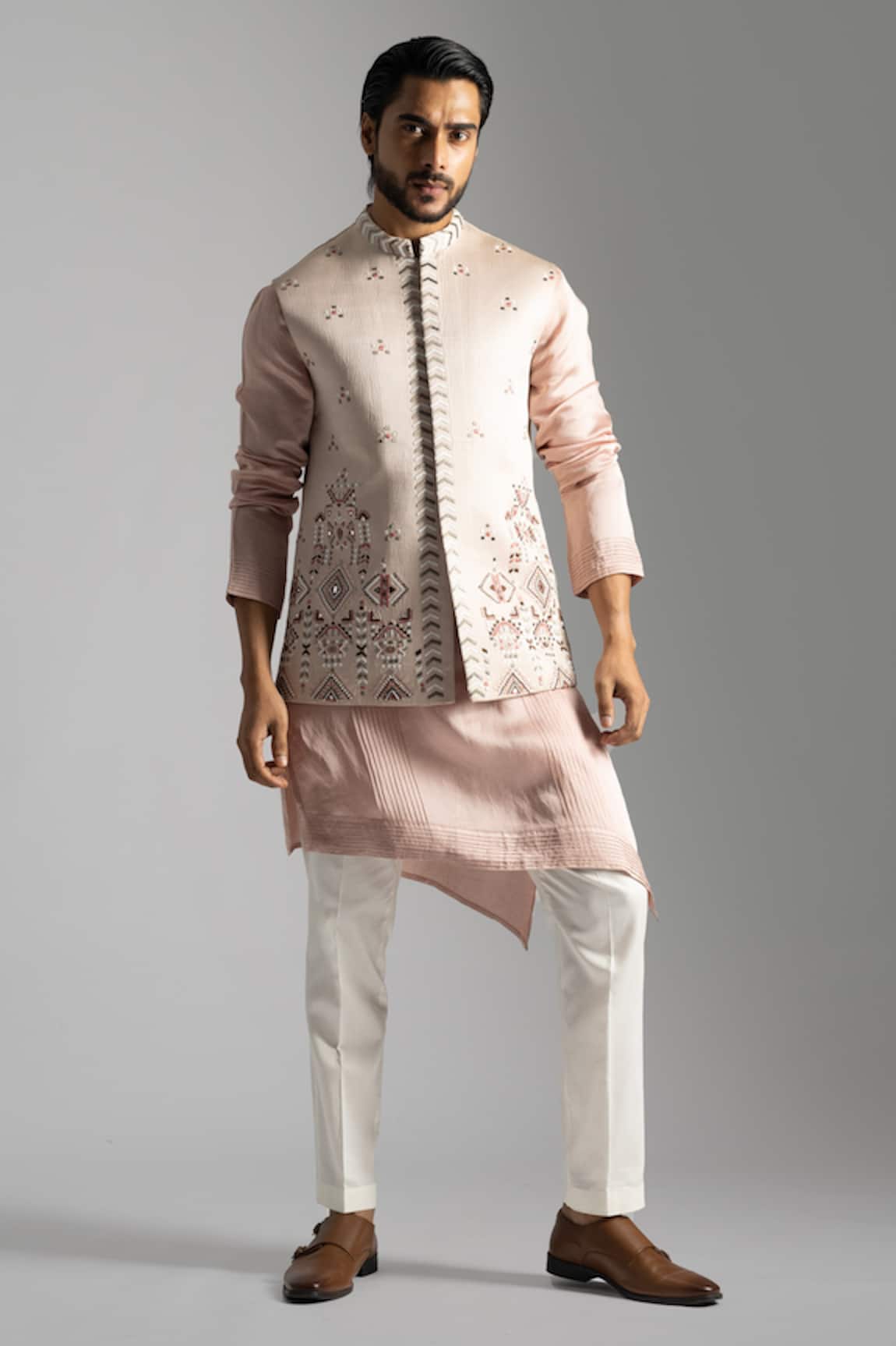 Paarsh Thread Embroidered Bundi Jacket
